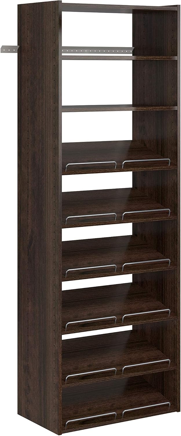 Easy Track PH36-TR Living Essentials – Torre de almacenamiento de zapatos, organizador de armario de madera, trufa