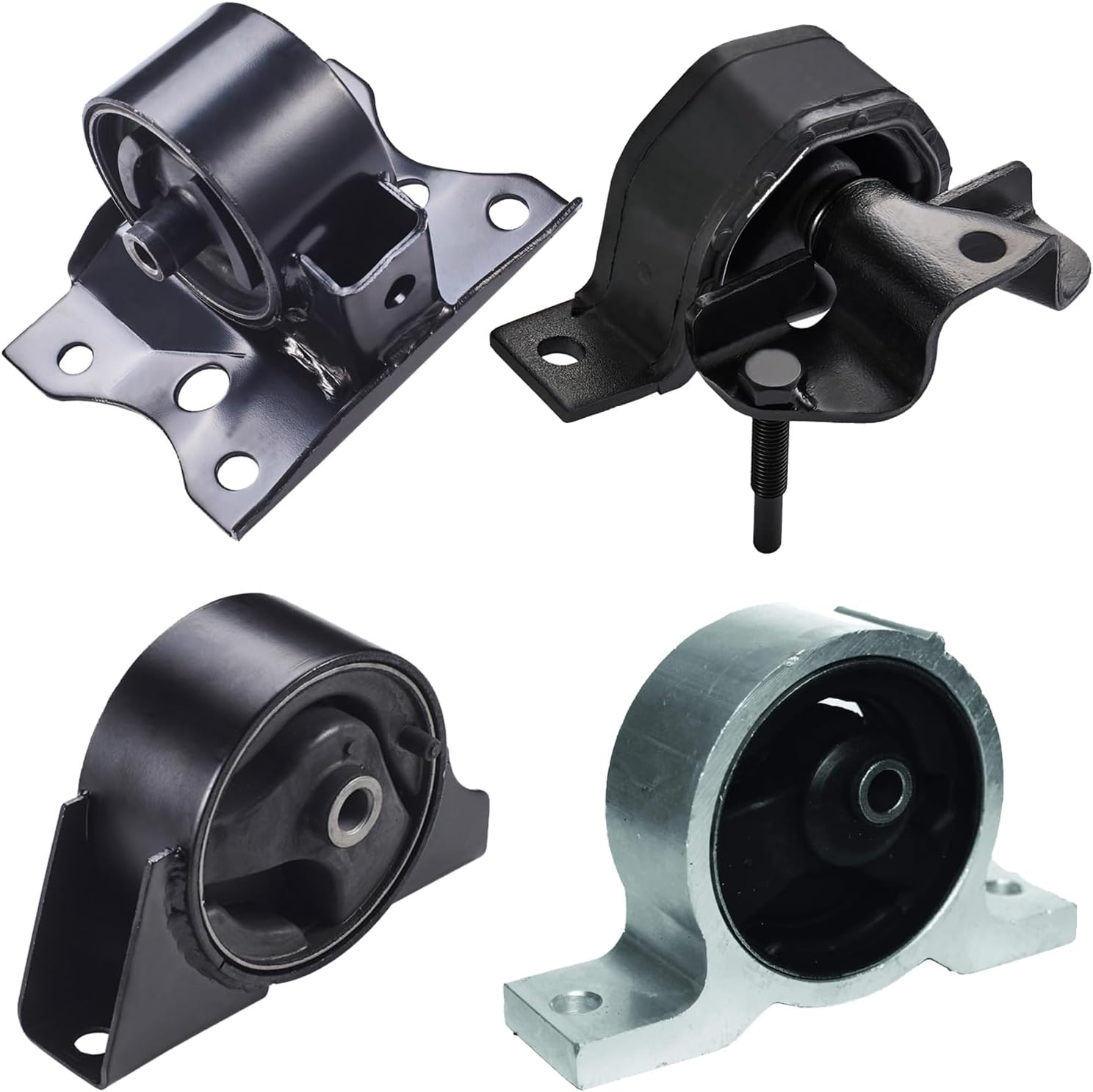ENA Juego de 4 soportes para motor trasero delantero derecho y trans. Compatible con Nissan 2000 2001 2002 2003 2004 2005 2006 Sentra 1.8L