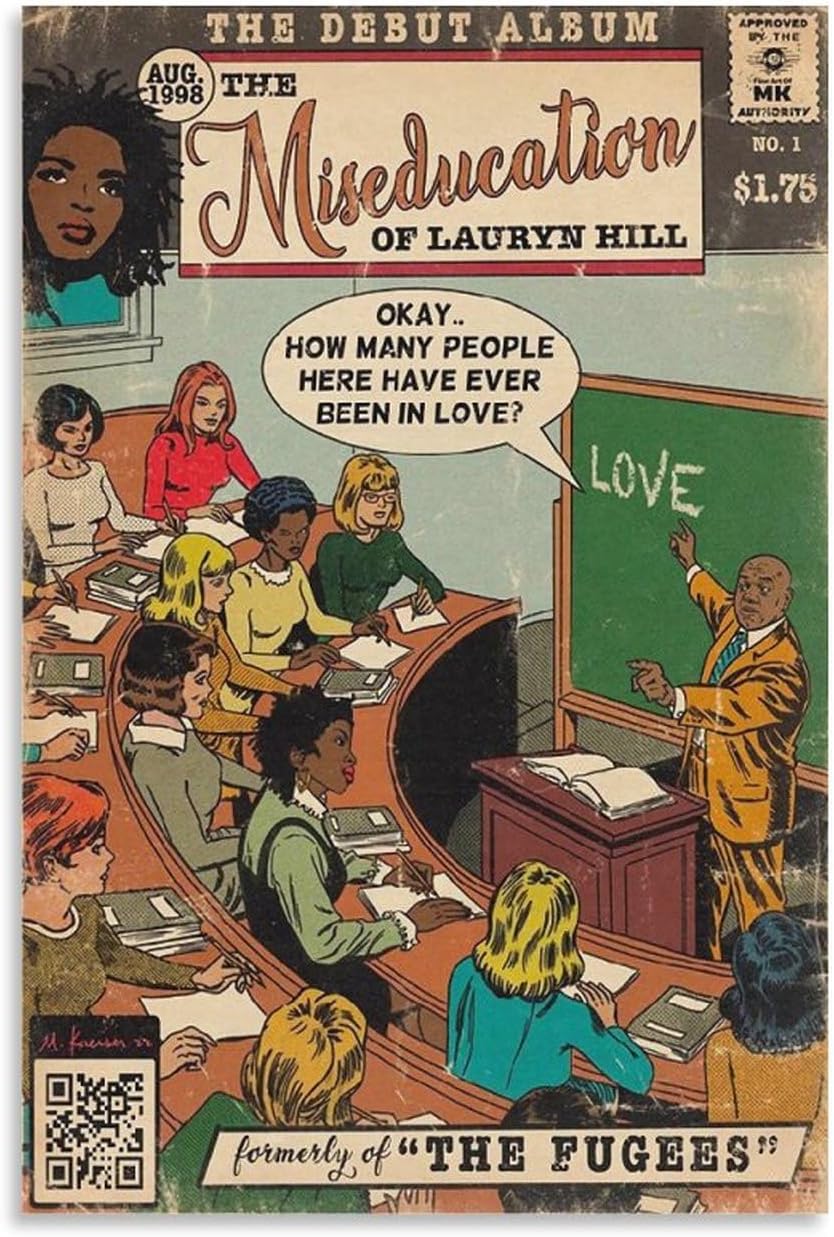 DAXXIN Lauryn Hill The Miseducation of Lauryn Hill – Póster de 3 lienzos en lienzo decorativo para pared, sala de estar, dormitorio, decoración,