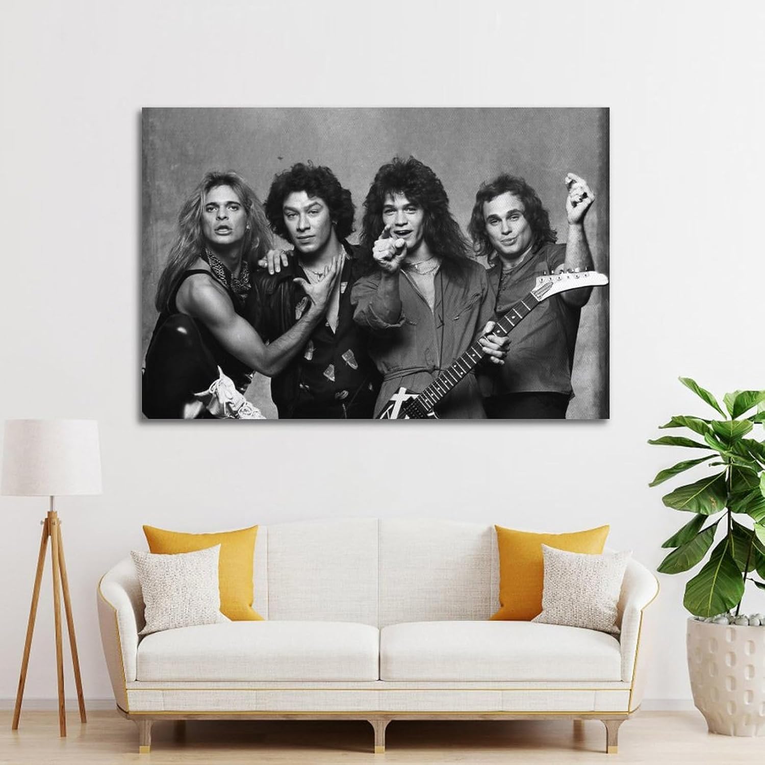 CHYCYGDH Van Halen – Póster original de Van Halen de 1980, póster de música vintage, póster de rock, decoración artística, pintura estética, arte de