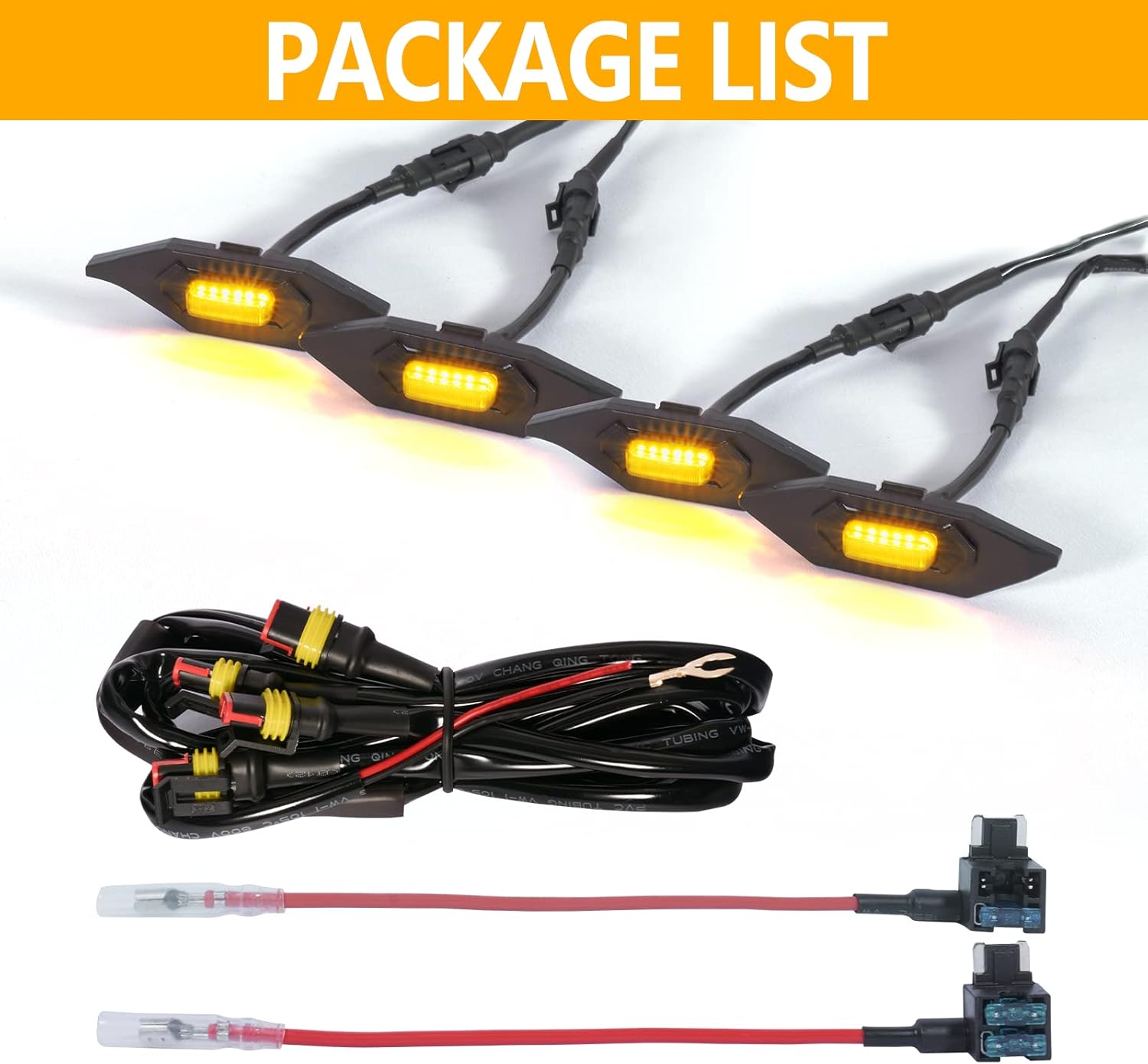 Luces LED para parrilla 2020 2021 2022 2022 2023 Tacoma TRD Off Road y Sport OEM Grill Raptor luces (luces ámbar)