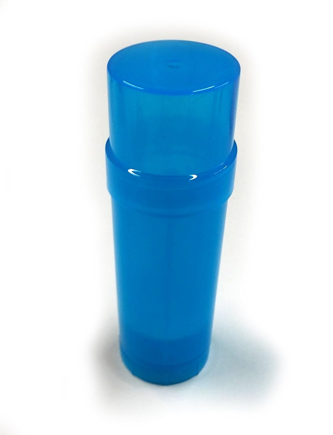 (24) recipientes vacíos de plástico transparente desodorante  cilindros de 2.2 onzas (azul)