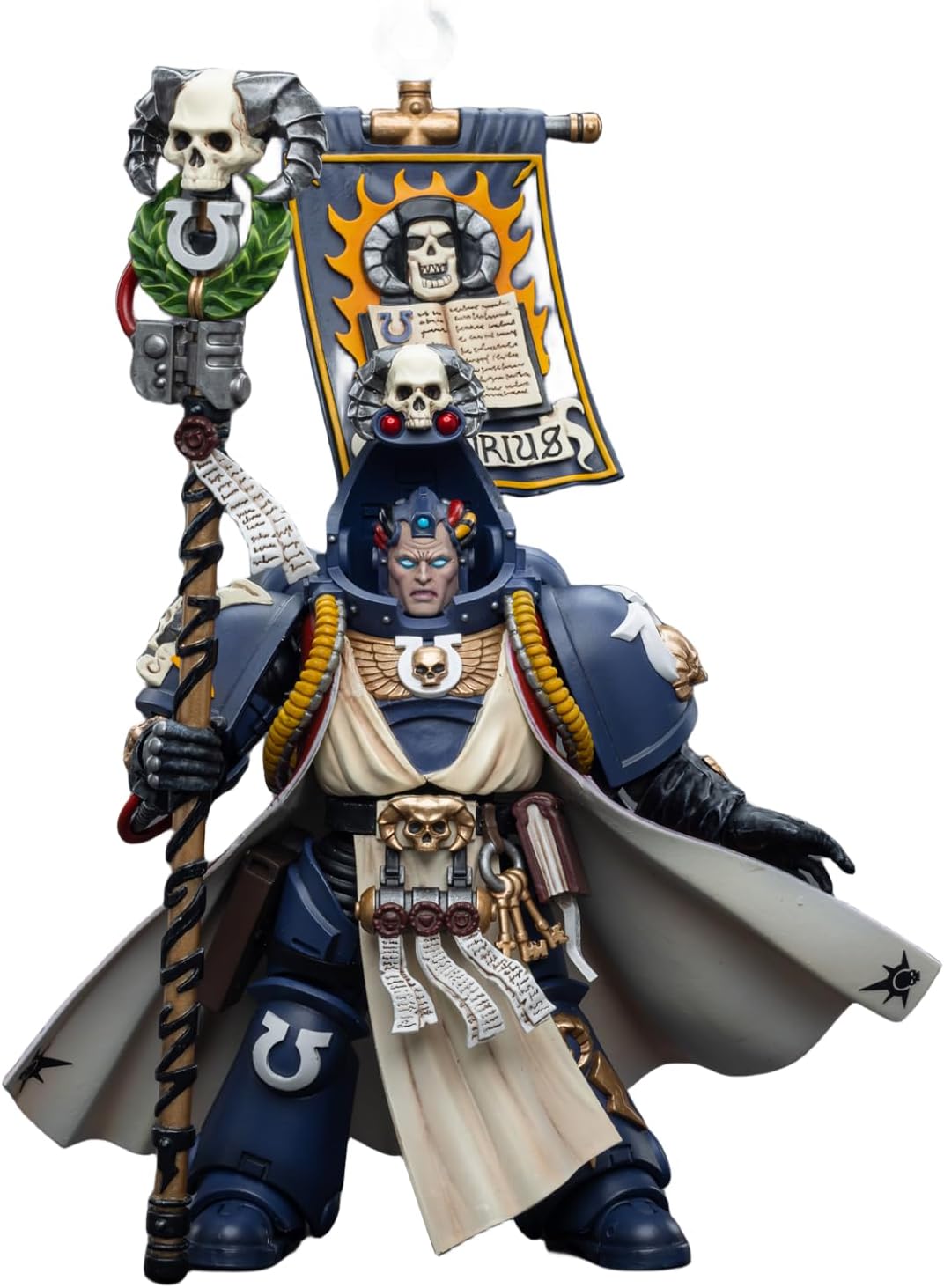 HiPlay JoyToy Warhammer 40K Figura coleccionable Ultramarines Chief Librarian Tigurius Figura de acción a escala 118 JT6885 (Tigurius)