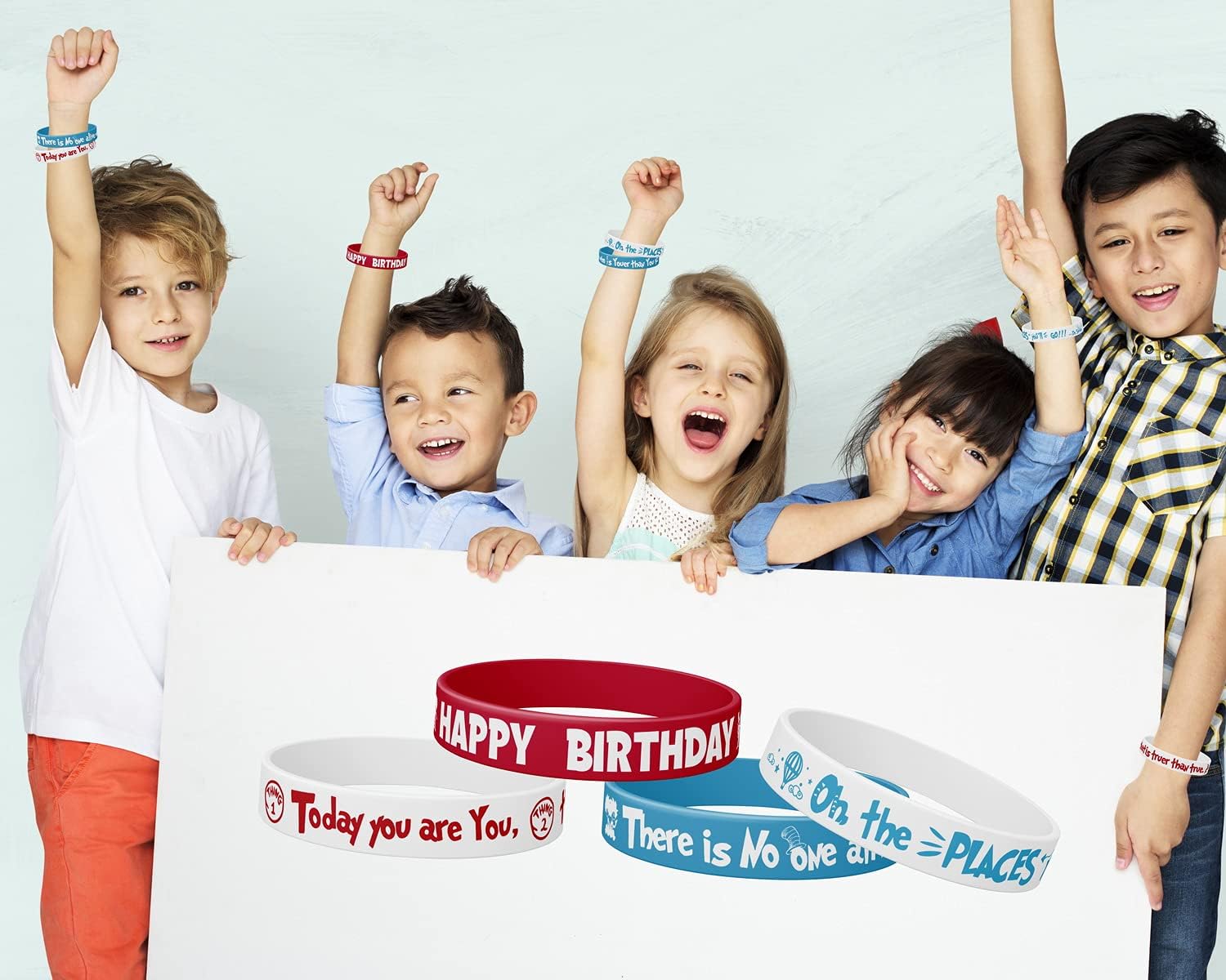 (24 unidades) regalos de fiesta de Dr. Seuss, decoraciones de fiesta del Dr. Seuss, pulseras de silicona para niños, decoraciones de aula de Dr.