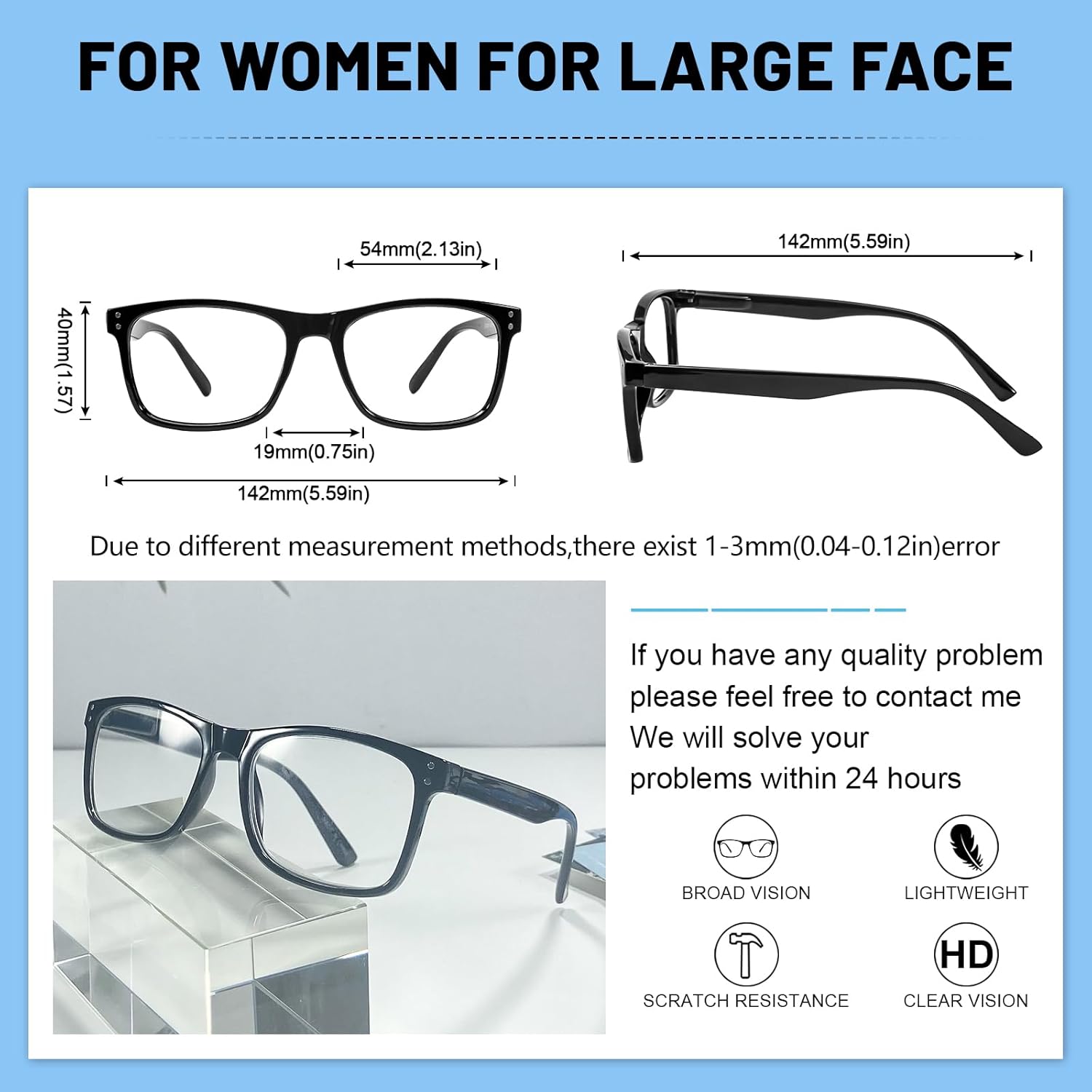 OCCI CHIARI Gafas de lectura para hombres lectores rectangulares de moda (1.0 1.25 1.5 1.75 2.0 2.25 2.5 2.75 3.0 3.5 4.0 5.0 6.0)