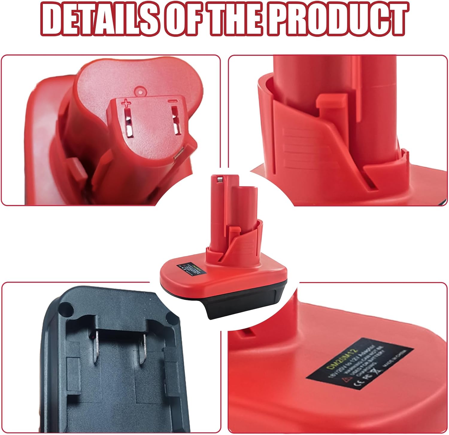 Adaptador de batería Milwaukee M18 a M12, para convertidor Milwaukee de 18 V a 12 V, convertidor para batería Milwaukee de 18 V a herramientas de