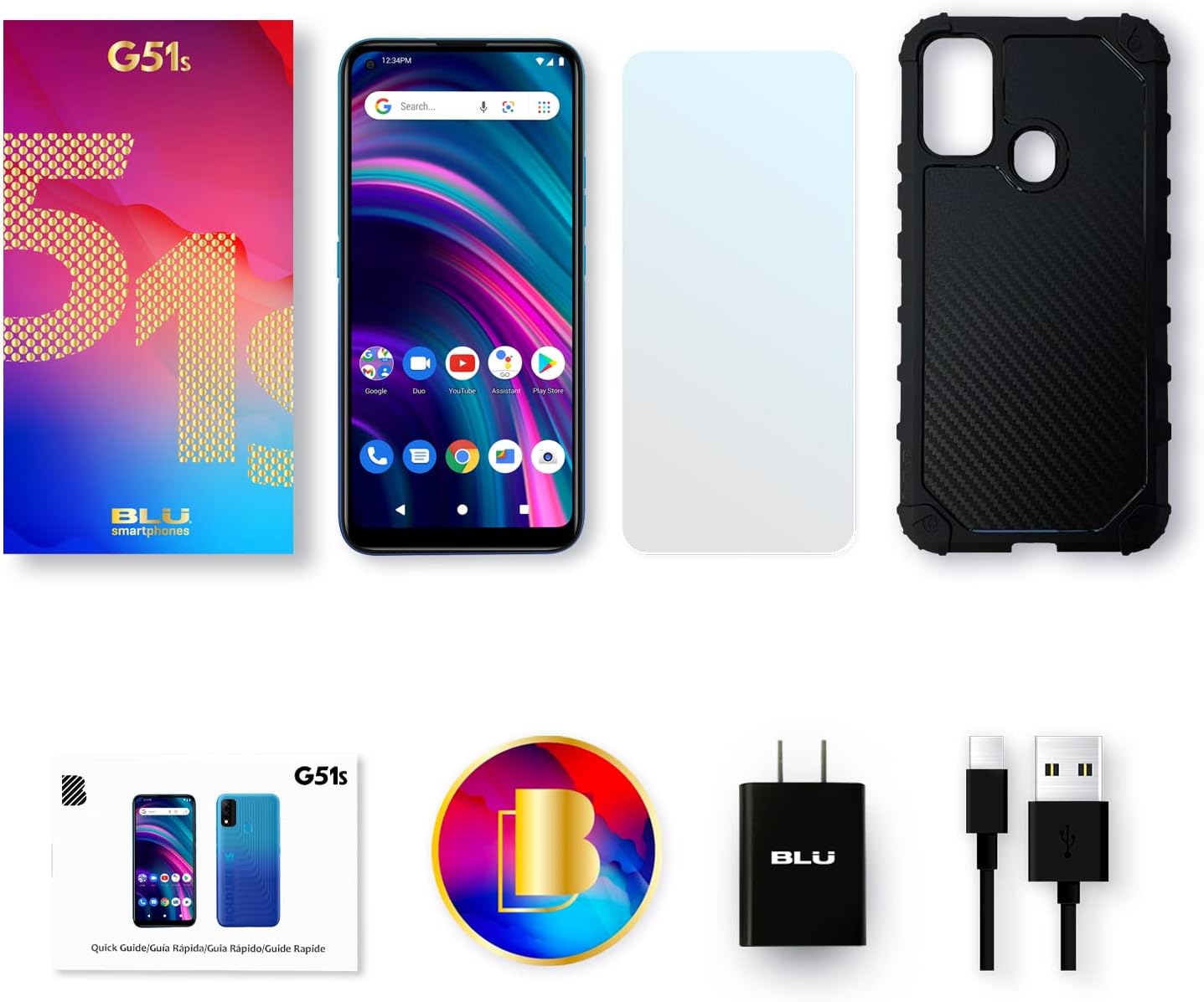 BLU G51S  2022  Batería para todo el día  Desbloqueado  Versión de EE. UU.  322 GB  Azul