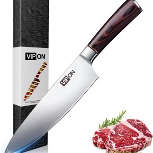 soufull 8-Inch, cuchillo de chef VG 10Acero Inoxidable Japonés Gyutou cuchillo con mango ergonómico soufull 8-Inch, cuchillo de chef VG 10Acero Inoxidable Japonés Gyutou cuchillo con mango ergonómico