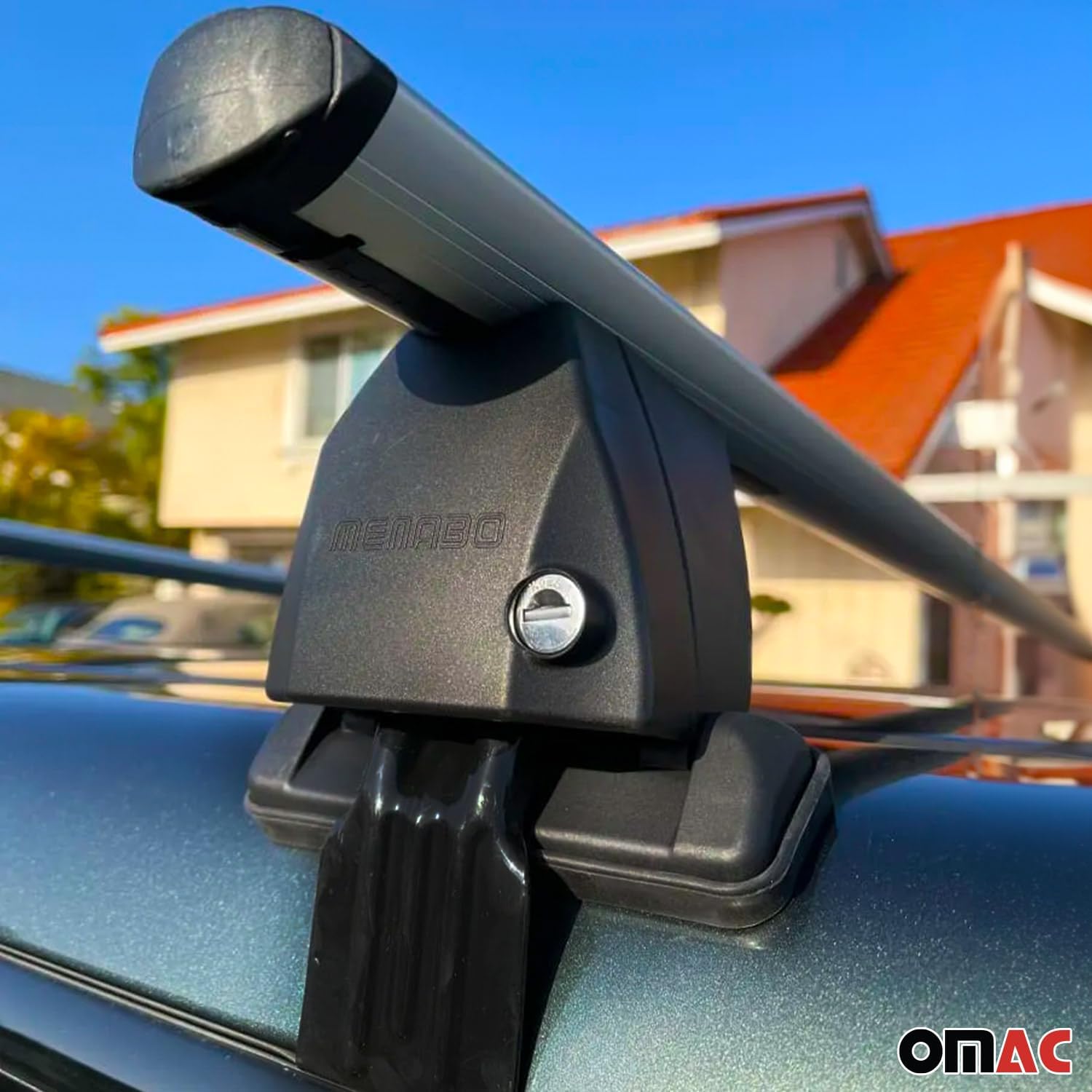 OMAC Barras transversales superiores para Dodge Durango 2011-2024, 2 piezas de aluminio gris antirrobo para viajes, kayak, canoa, surf, esquí,