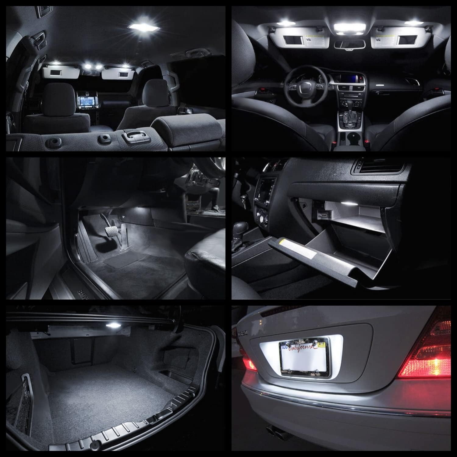 WIYBYDM Kit de luces LED para interiores para Hyundai KonaKona N 2017 2018 2019 2020 2021 2022 superbrillantes 6000K mapa cúpula de matrícula luces