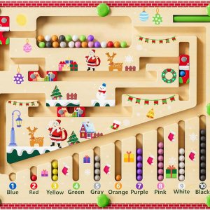 Laberinto magnético de color y números, juguetes Montessori para niños de 3 años en adelante, tablero de actividades de rompecabezas de madera, Laberinto magnético de color y números, juguetes Montessori para niños de 3 años en adelante, tablero de actividades de rompecabezas de madera,