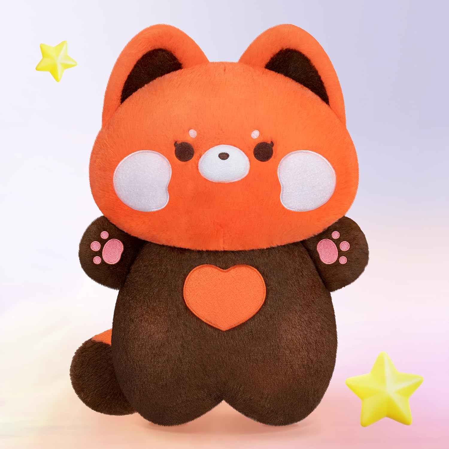 Juguetes de peluche de panda rojo, muñeca blanda kawaii, almohada de peluche de panda rojo, decoración del hogar, almohada de felpa para niñas (18
