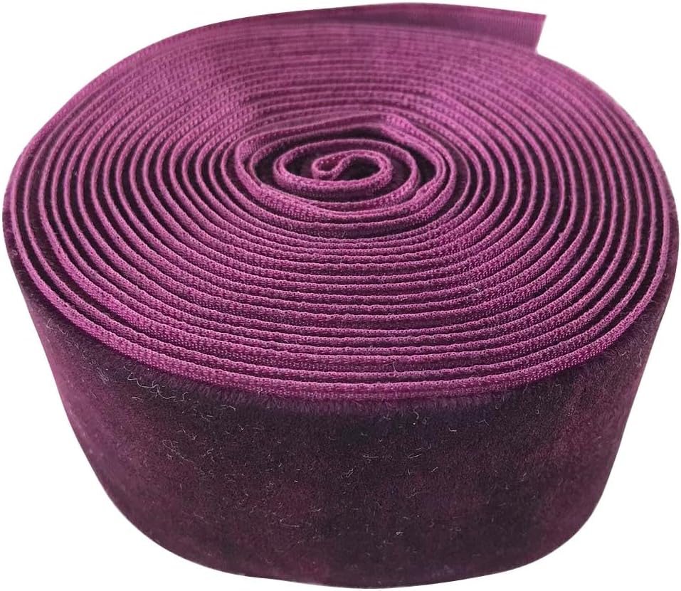 Cinta de terciopelo de una sola cara de color morado oscuro, 1.496 in (1.5 pulgadas), utilizada para embalaje de regalos, árbol de Navidad, caja de