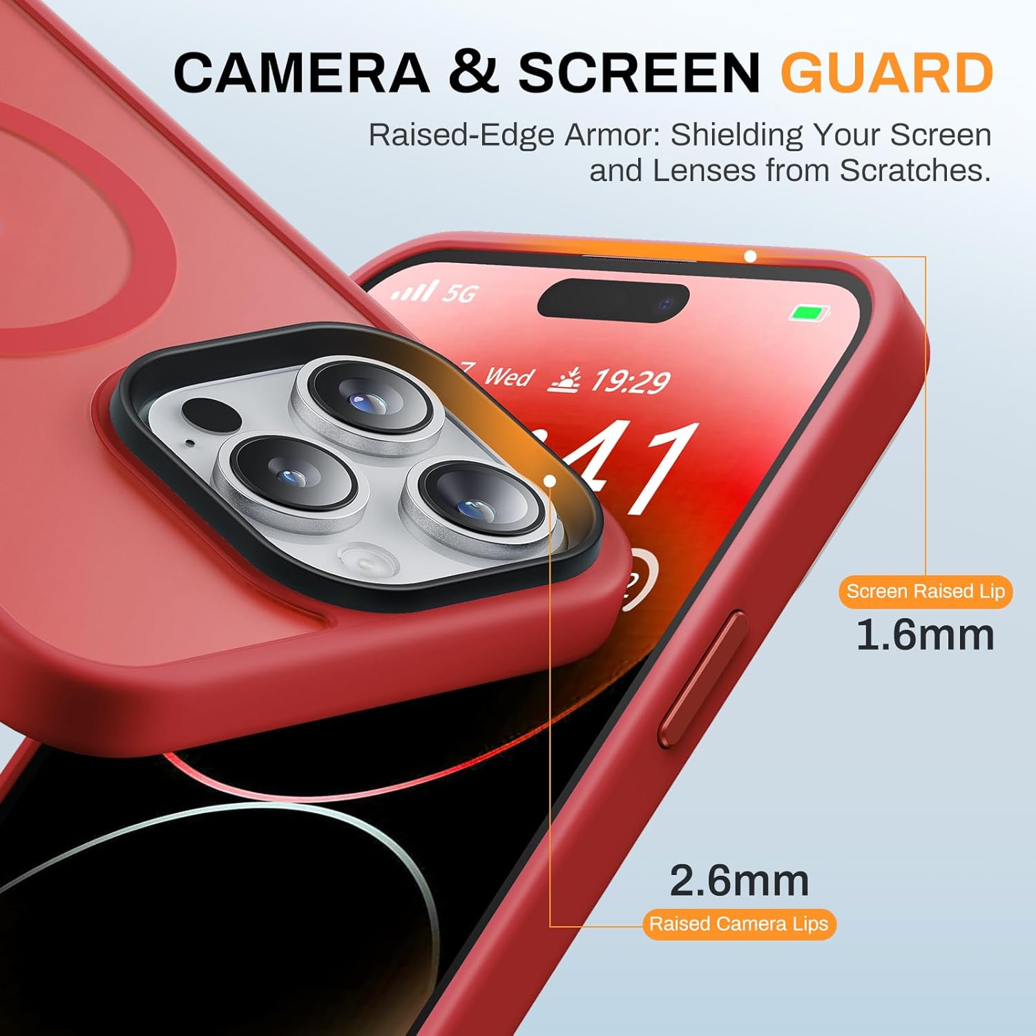 degeca Funda para iPhone 14 Pro Max, protección contra caídas de grado militar, compatible con MagSafe, fuerte magnético a prueba de golpes,