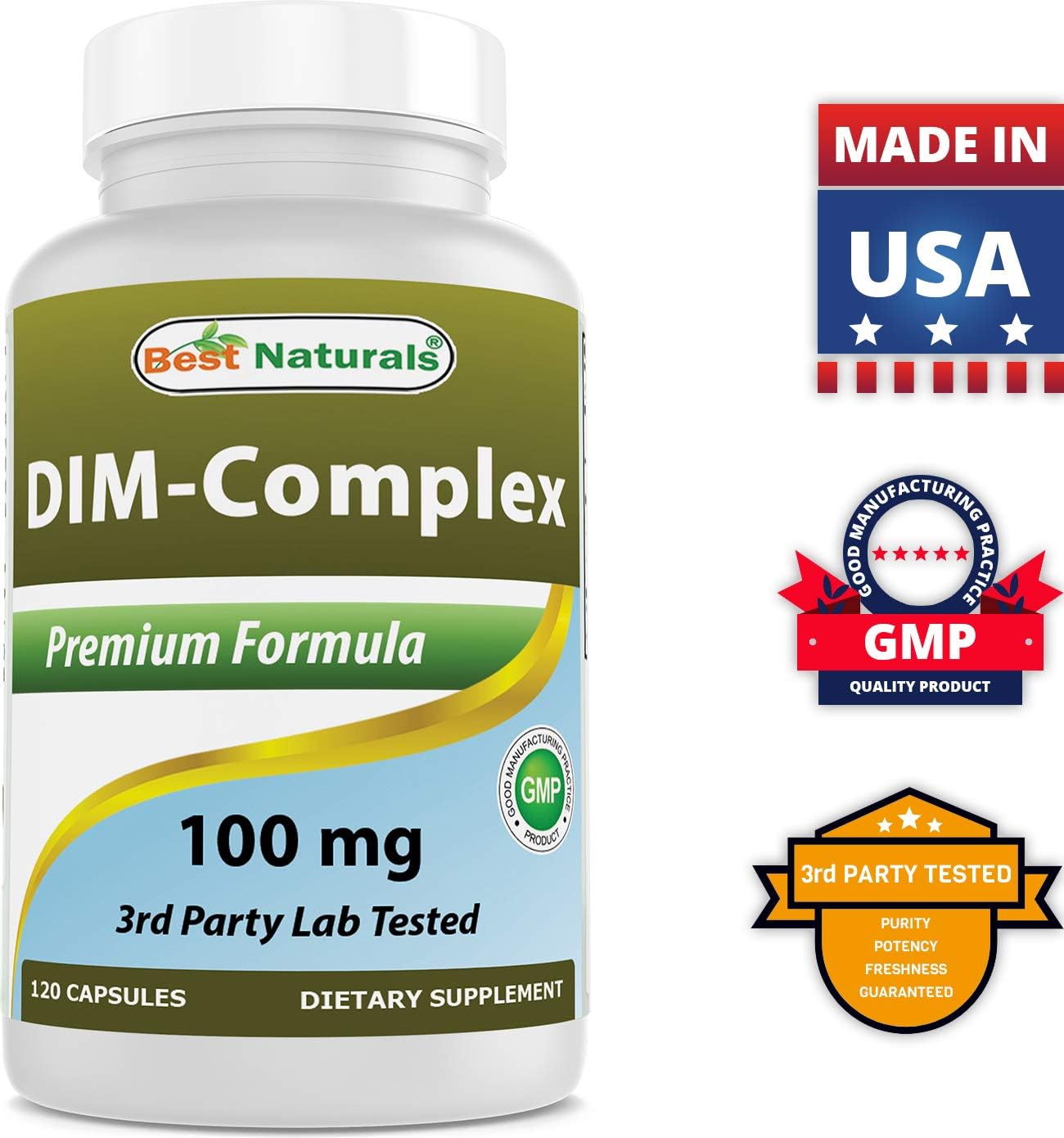 Best Naturals DIM Complex 100 mg 120 cápsulas (120 unidades (paquete de 2))