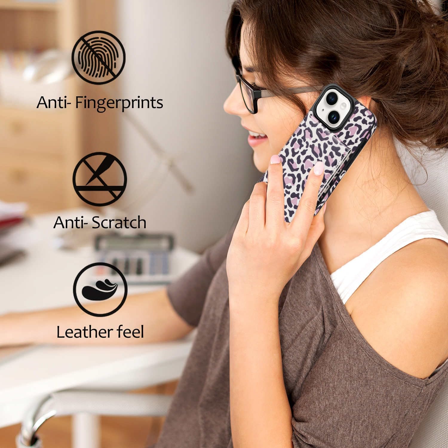 Asuwish Funda para iPhone 15 Plus de 6.7 pulgadas, funda tipo cartera con protector de pantalla, soporte para tarjeta RFID, soporte de ranura para