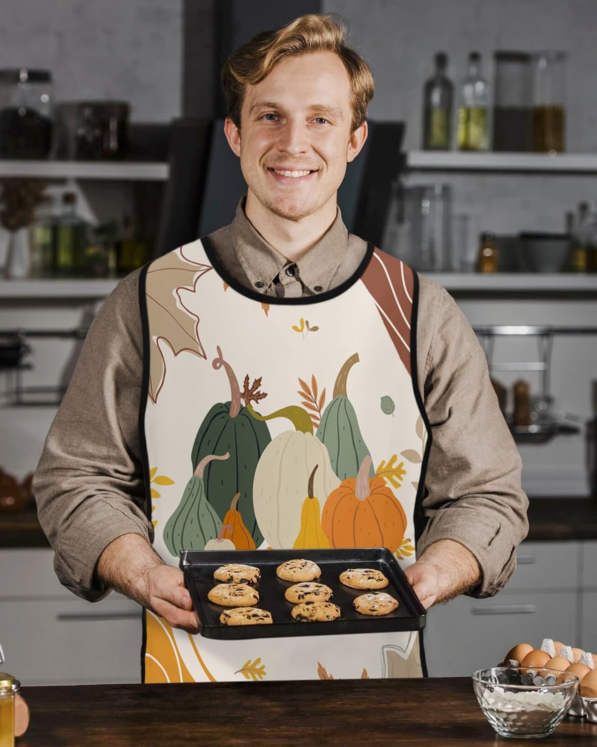Universal Cobbler Apron with 2 Pockets Unisex Waterproof Chef Aprons Adjustable Washable Bib Apron
