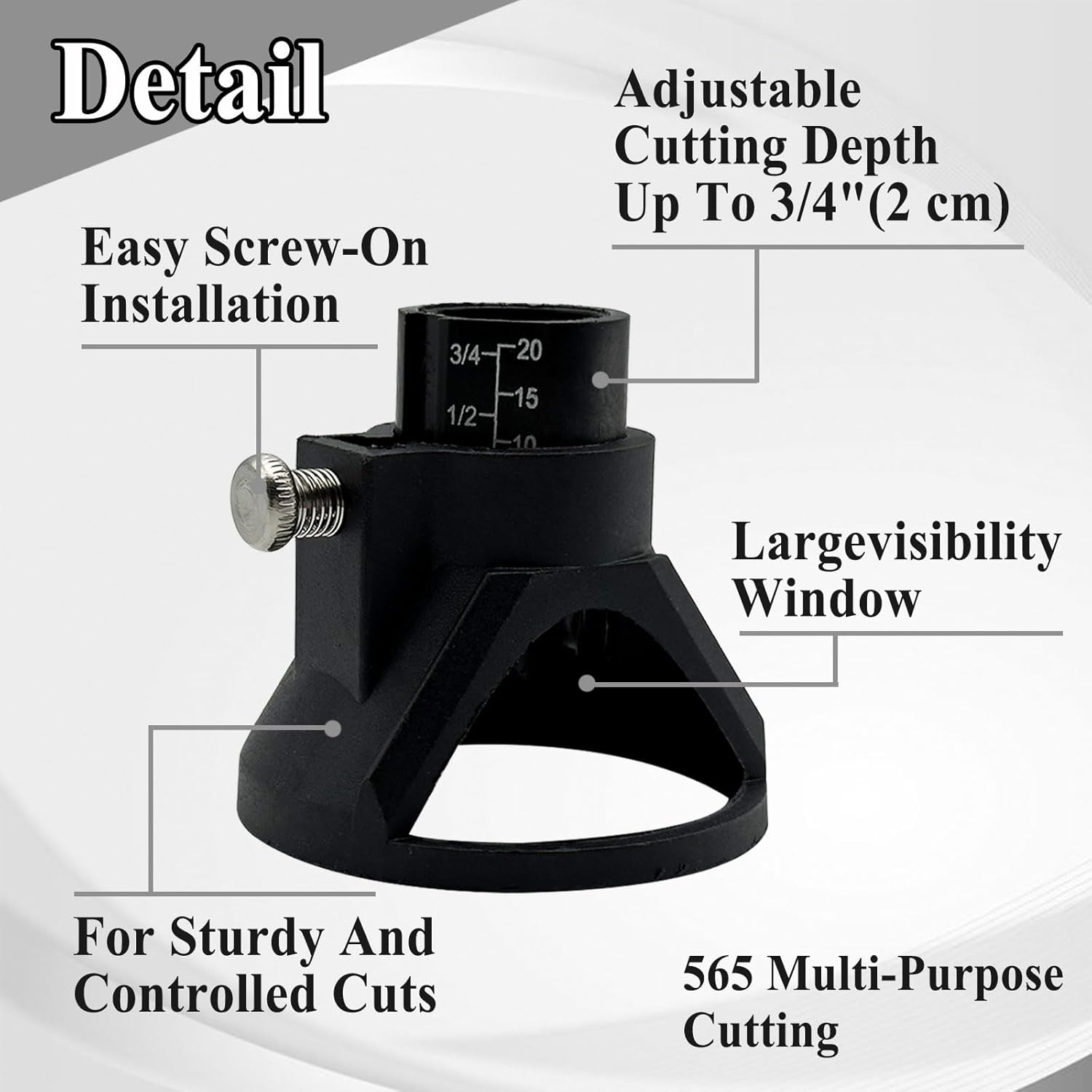 2 piezas 565 kits de corte multimaterial, kit de accesorios de guía de corte para herramienta rotativa, 34 pulgadas de profundidad