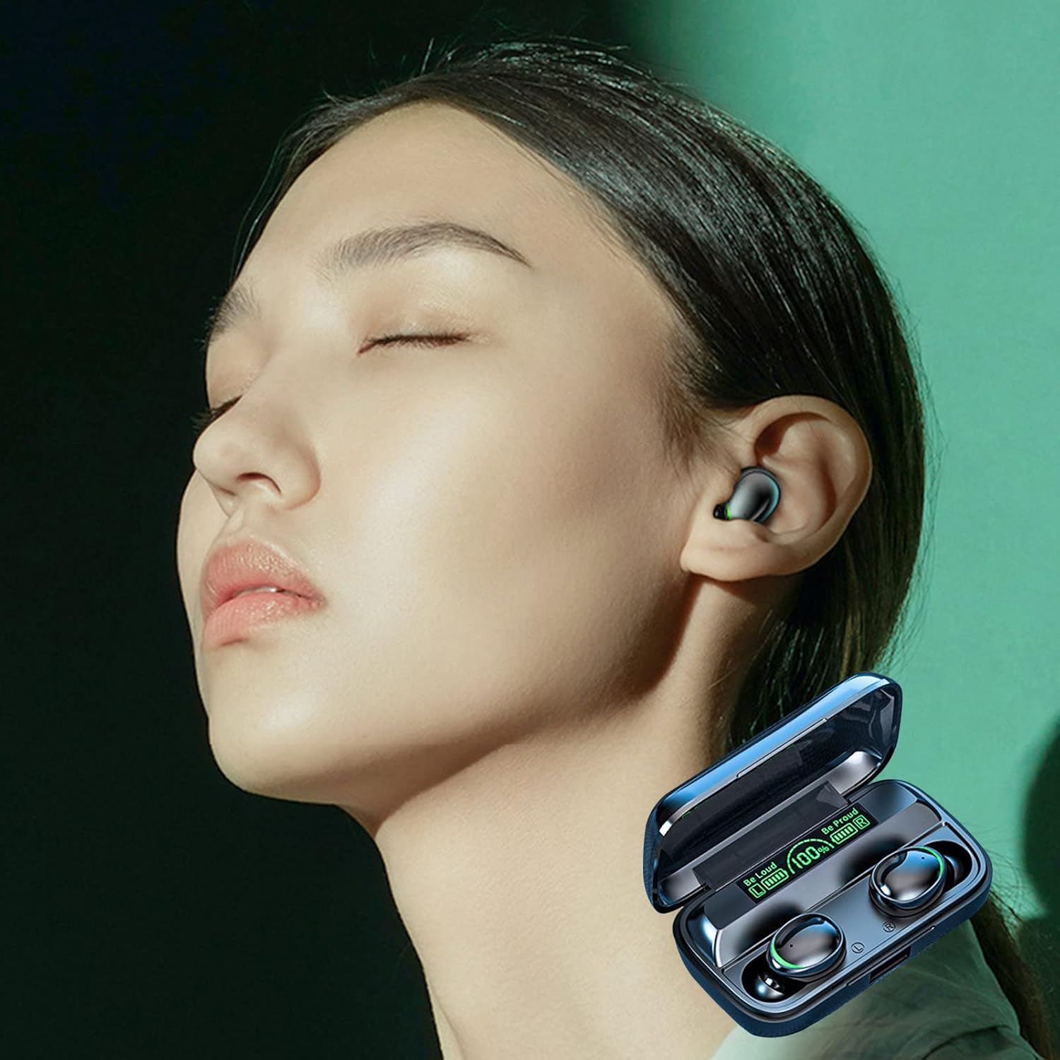 Auriculares inalámbricos Bluetooth Auriculares intrauditivos de baja latencia Binaural Estéreo Pantalla Digital Cancelación de ruido Alimentado por