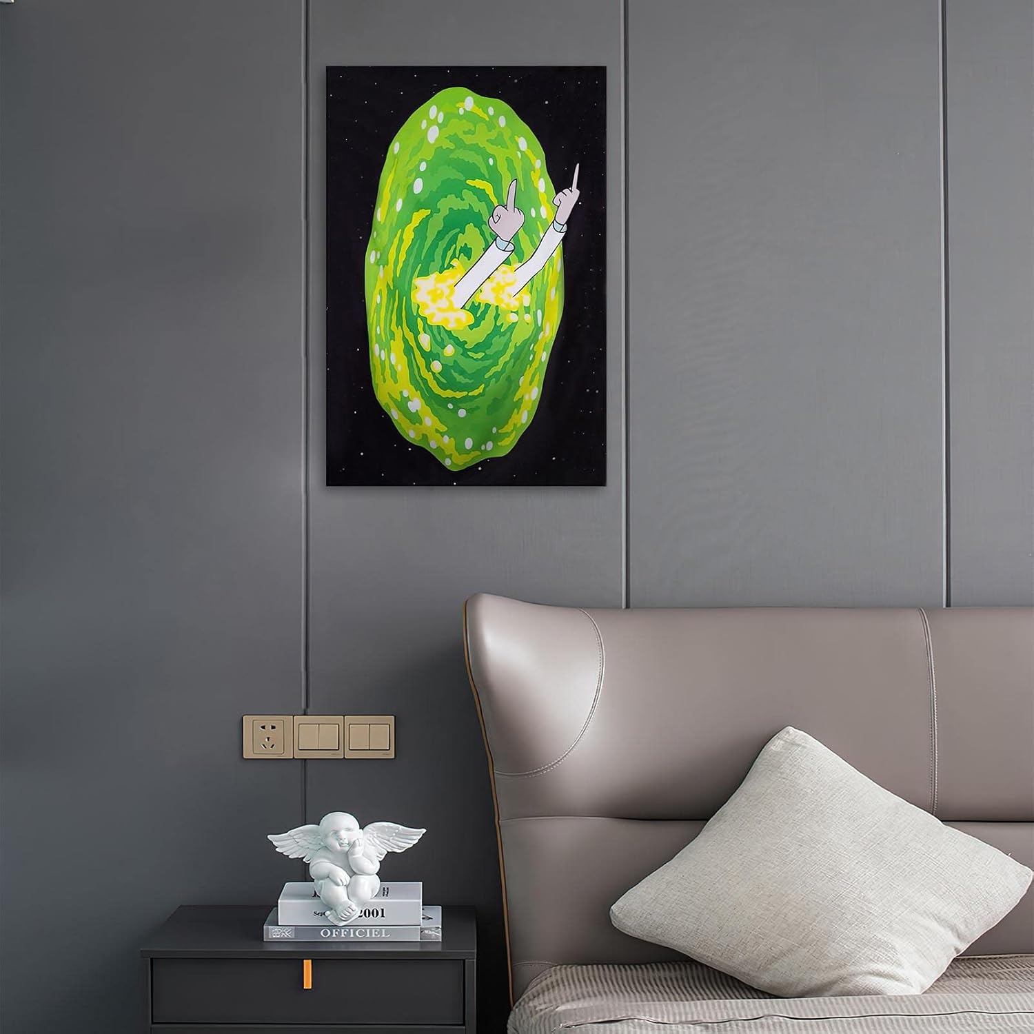 Aovvhing – Póster de anime Morty impreso en lienzo para decoración de pared, póster de anime de Rick, decoración de pared para el hogar, habitación,