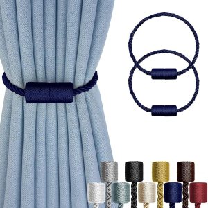 Paquete de 2 alzapaños magnéticos fuertes para cortinas para exteriores, alzapaños decorativos modernos, hechos a mano, sujetadores decorativos para Paquete de 2 alzapaños magnéticos fuertes para cortinas para exteriores, alzapaños decorativos modernos, hechos a mano, sujetadores decorativos para