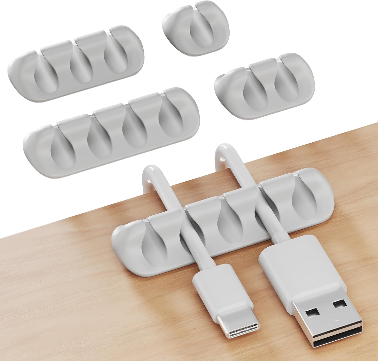Gluit – Organizador de cables de escritorio versátiles, clips de alambre y soporte para cables, organizador de cables para escritorio, accesorios de