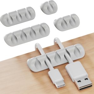 Gluit – Organizador de cables de escritorio versátiles, clips de alambre y soporte para cables, organizador de cables para escritorio, accesorios de Gluit – Organizador de cables de escritorio versátiles, clips de alambre y soporte para cables, organizador de cables para escritorio, accesorios de