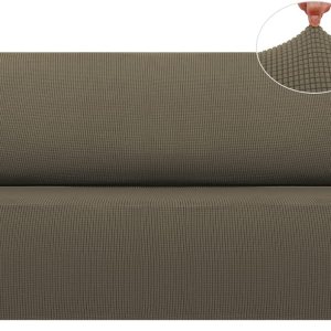LURKA Fundas elásticas para sofá de 1 pieza, para sofá de 3 cojines, protector de muebles completo con parte inferior elástica para niños y perros LURKA Fundas elásticas para sofá de 1 pieza, para sofá de 3 cojines, protector de muebles completo con parte inferior elástica para niños y perros