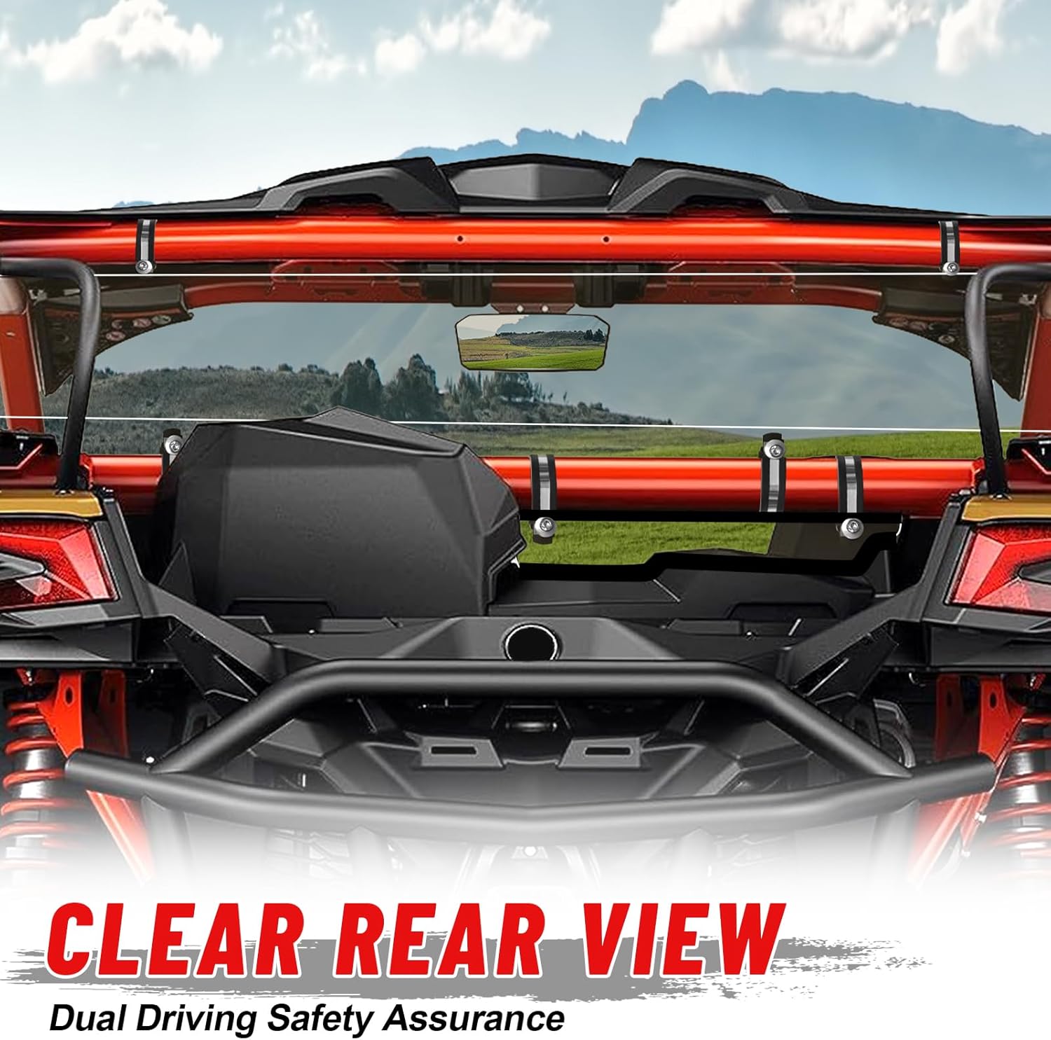 StarknightMT Parabrisas trasero X3, parabrisas de ventana trasera X3 compatible con Can Am Maverick X3 y X3 Max 2017-2024 (excepto para modelos XMR)