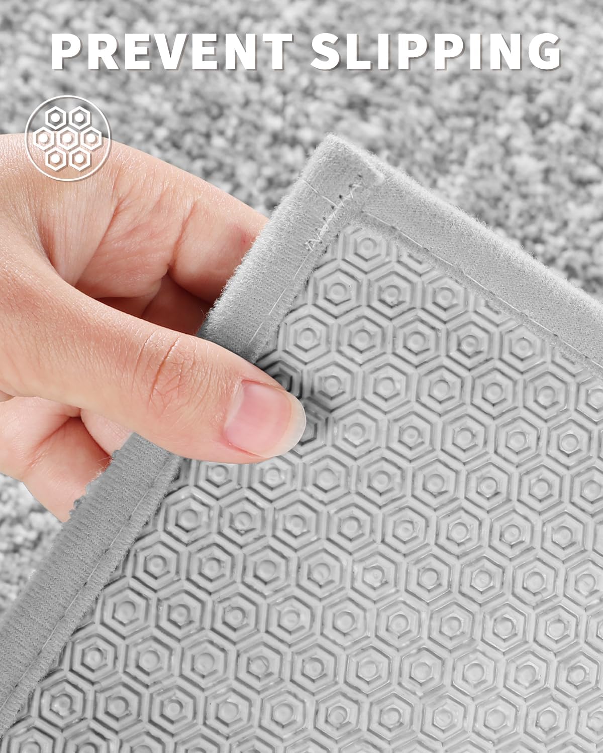 Yimobra Alfombras de baño, extra suaves y cómodas, antideslizantes, absorbentes de agua y gruesas, lavables a máquina, alfombras peludas para ducha