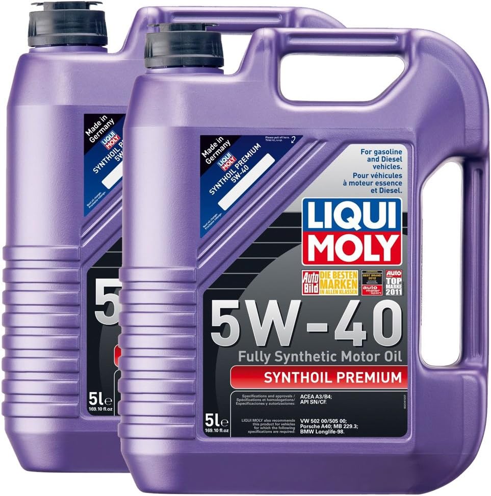 2PackLiqui Moly 2041Premium 5W-40Aceite de motor sintético  jarra 5 litros