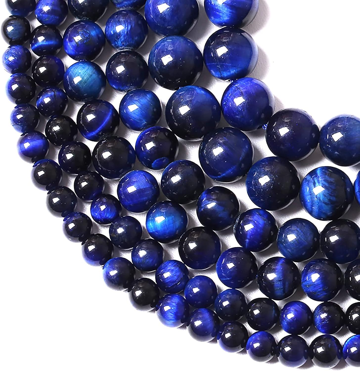 90 cuentas de piedra natural AAA de ojo de tigre azul de 0.157 pulgadas (0.157 in) con piedras preciosas naturales para sanación y energía para