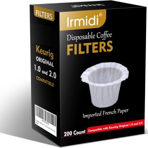 Filtros de café de papel desechables de 200 unidades, filtro de café compatible con cafeteras Keurig de una sola porción 1.0 y 2.0, se adapta a Filtros de café de papel desechables de 200 unidades, filtro de café compatible con cafeteras Keurig de una sola porción 1.0 y 2.0, se adapta a