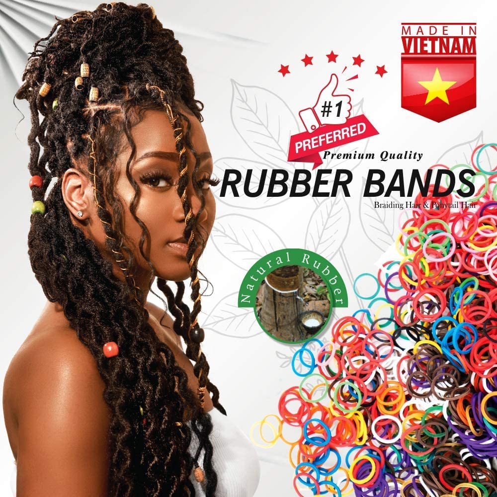 3000 bandas de goma para el cabello de 0.6 libras, accesorios elásticos suaves para el cabello, mini ligas para el cabello, elásticas, fabricadas en