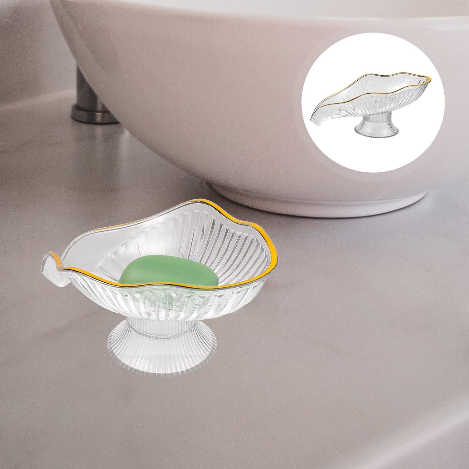 Alipis Jabonera autodrenante, bandeja de jabón autodrenante, jabonera con drenaje, contenedor de jabón de baño, barra de jabón, soporte de pulsera,