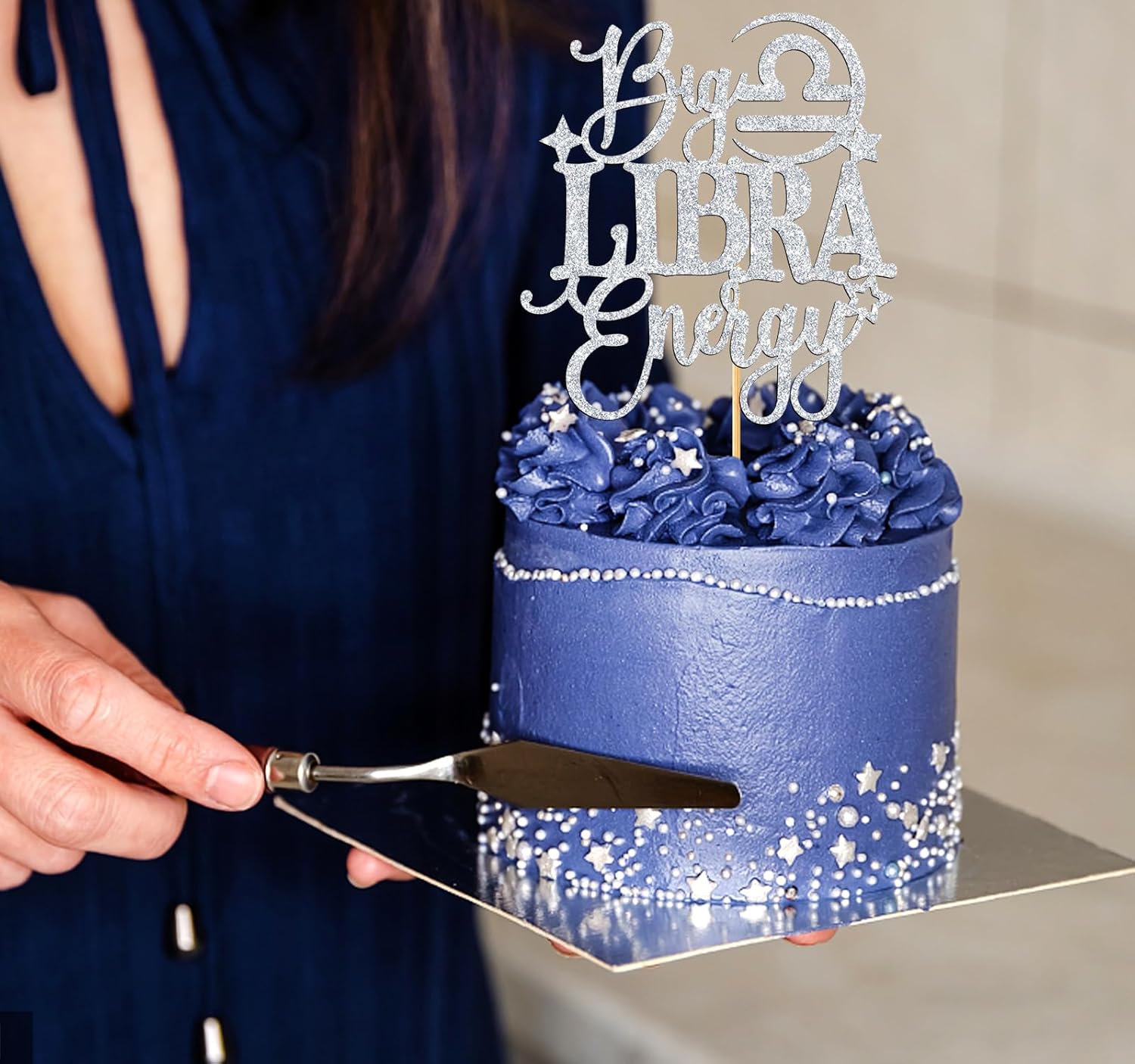 Big Libra Energy – Decoración para tartas, feliz cumpleaños Libra en septiembreoctubre, temporada de Libra, 12 suministros de decoración de fiesta