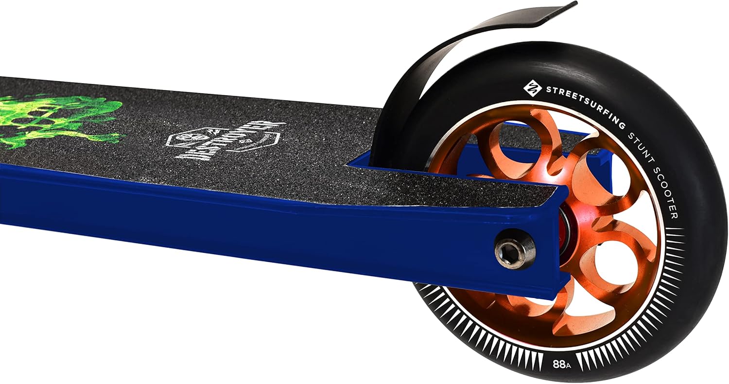 Stunt Scooter Street Surfing Destroyer – Máscara de fuego verde