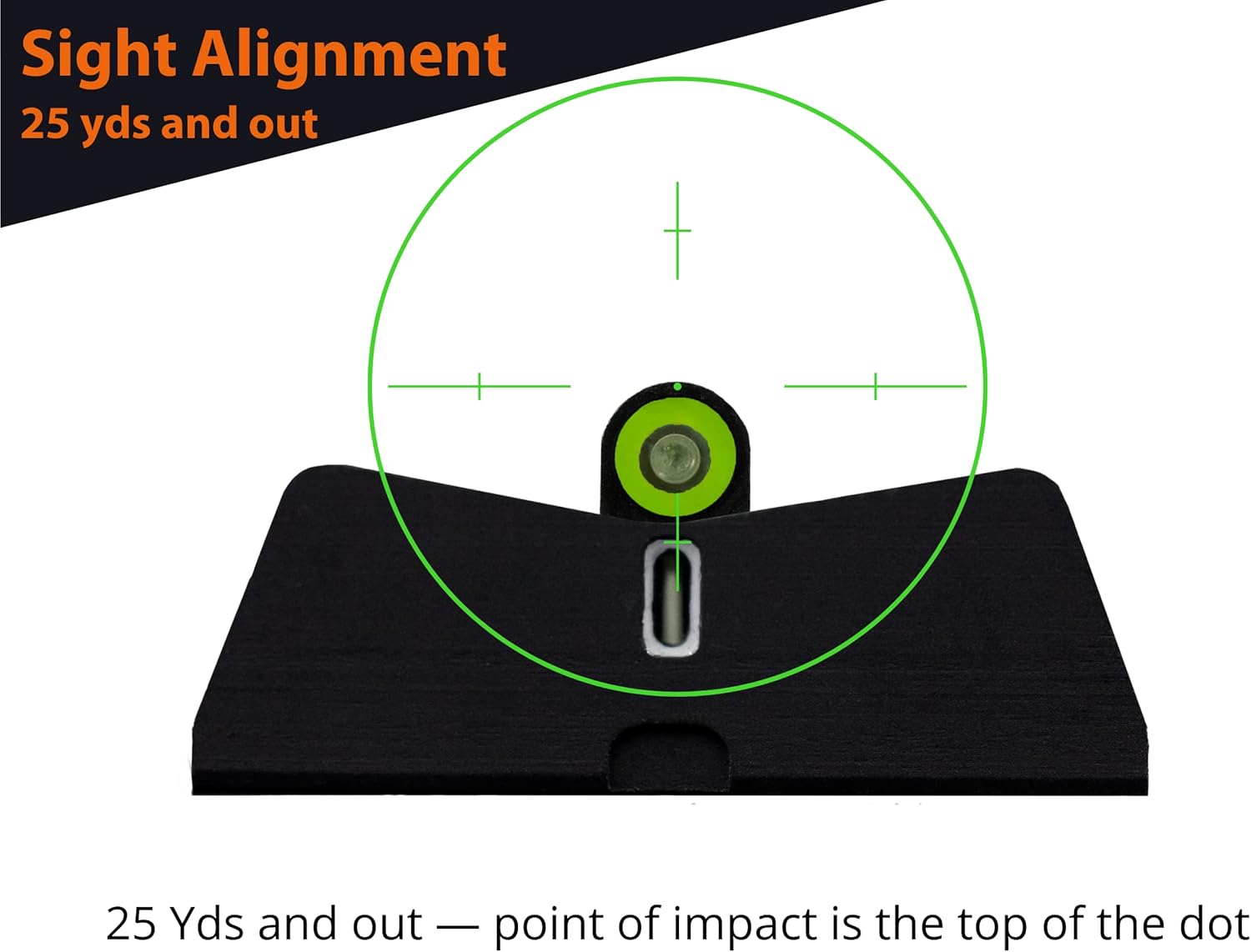 XS SIGHTS DXT2 – Vista nocturna estándar para pistolas Glock