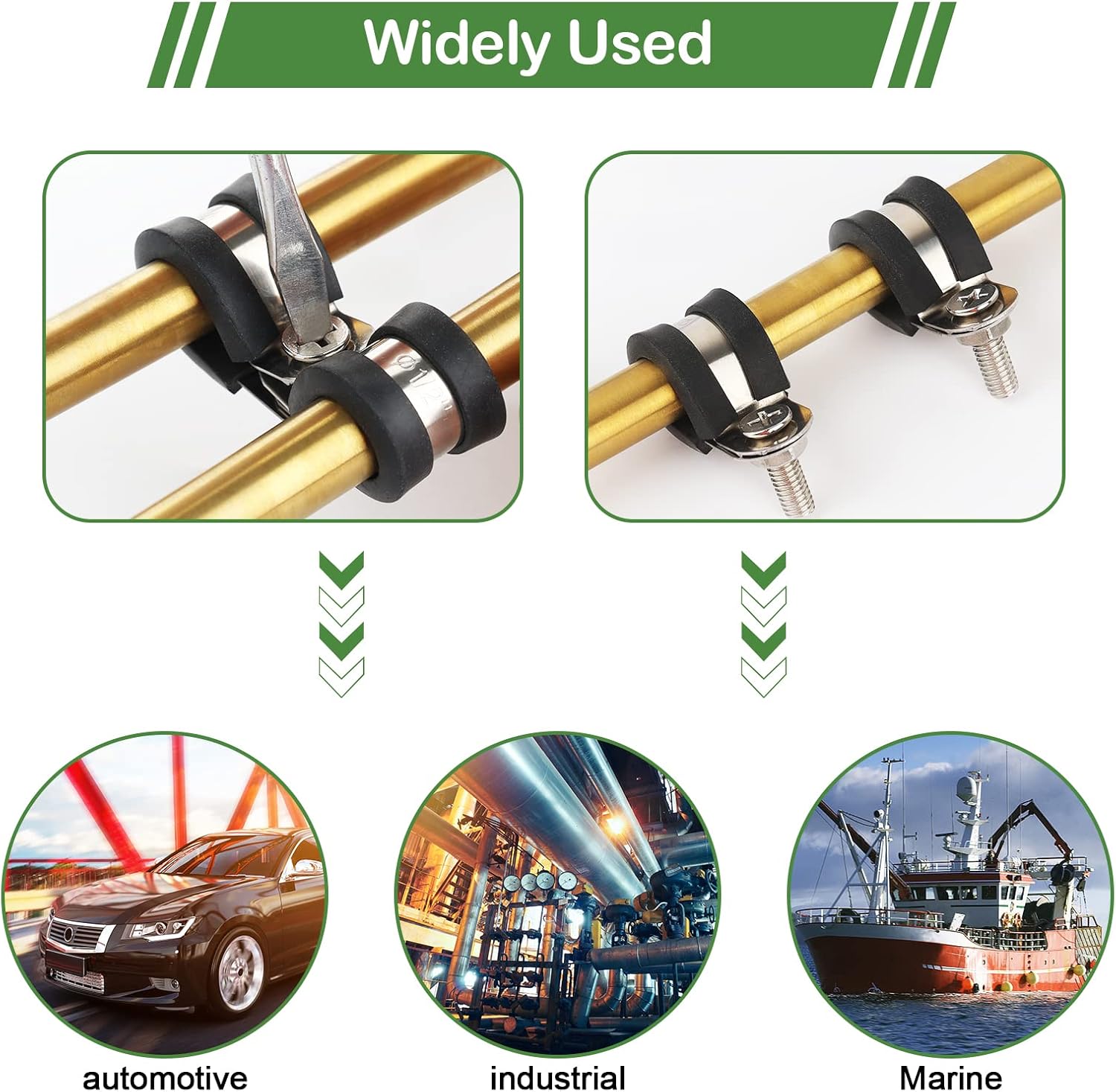 El kit surtido de 330 abrazaderas de cable incluye abrazadera de cable de 10 tamaños, abrazaderas de manguera de acero inoxidable 304 para