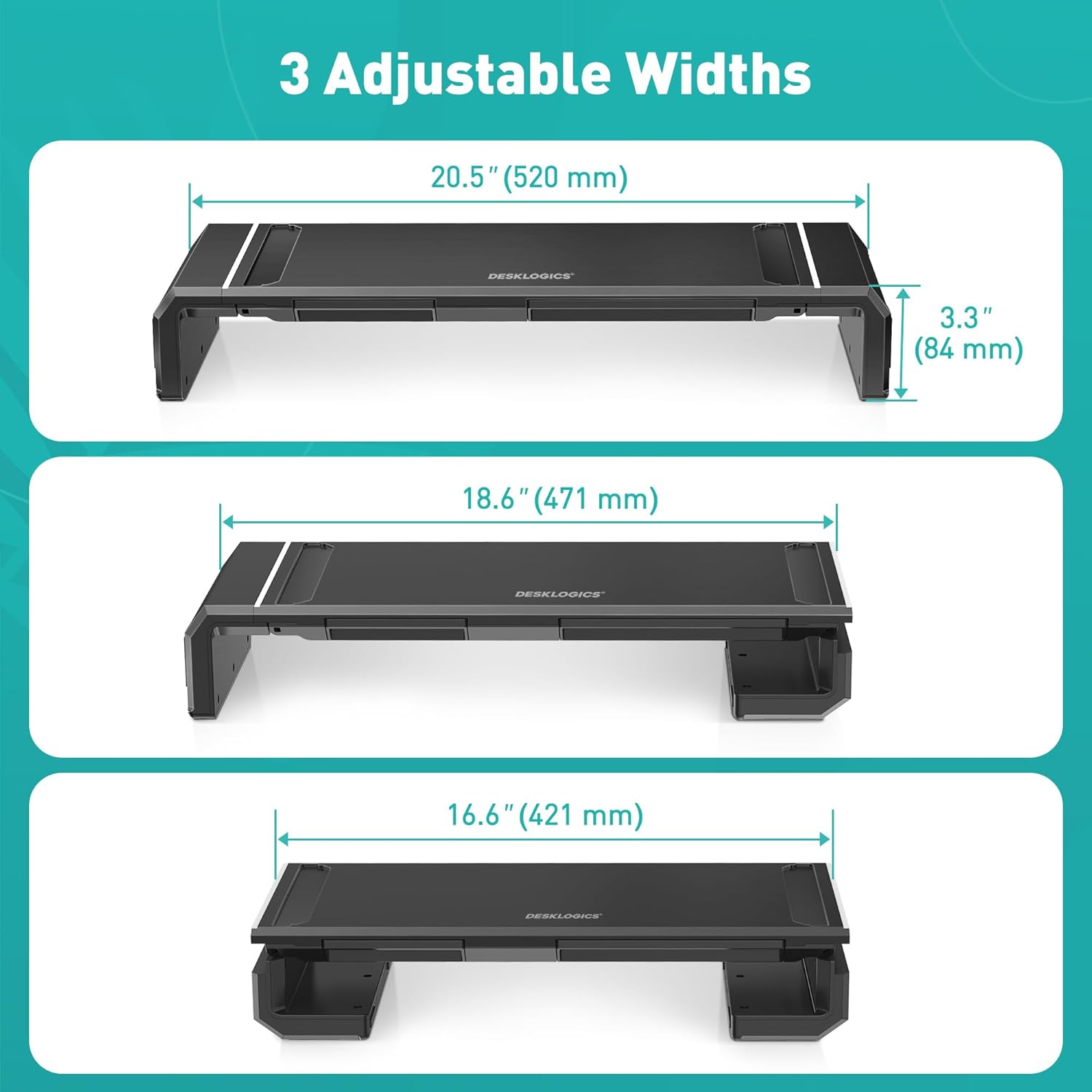 Soporte elevador doble para monitor de computadora con cajón para teléfono, elevador plegable ajustable para monitor de PC para escritorio,