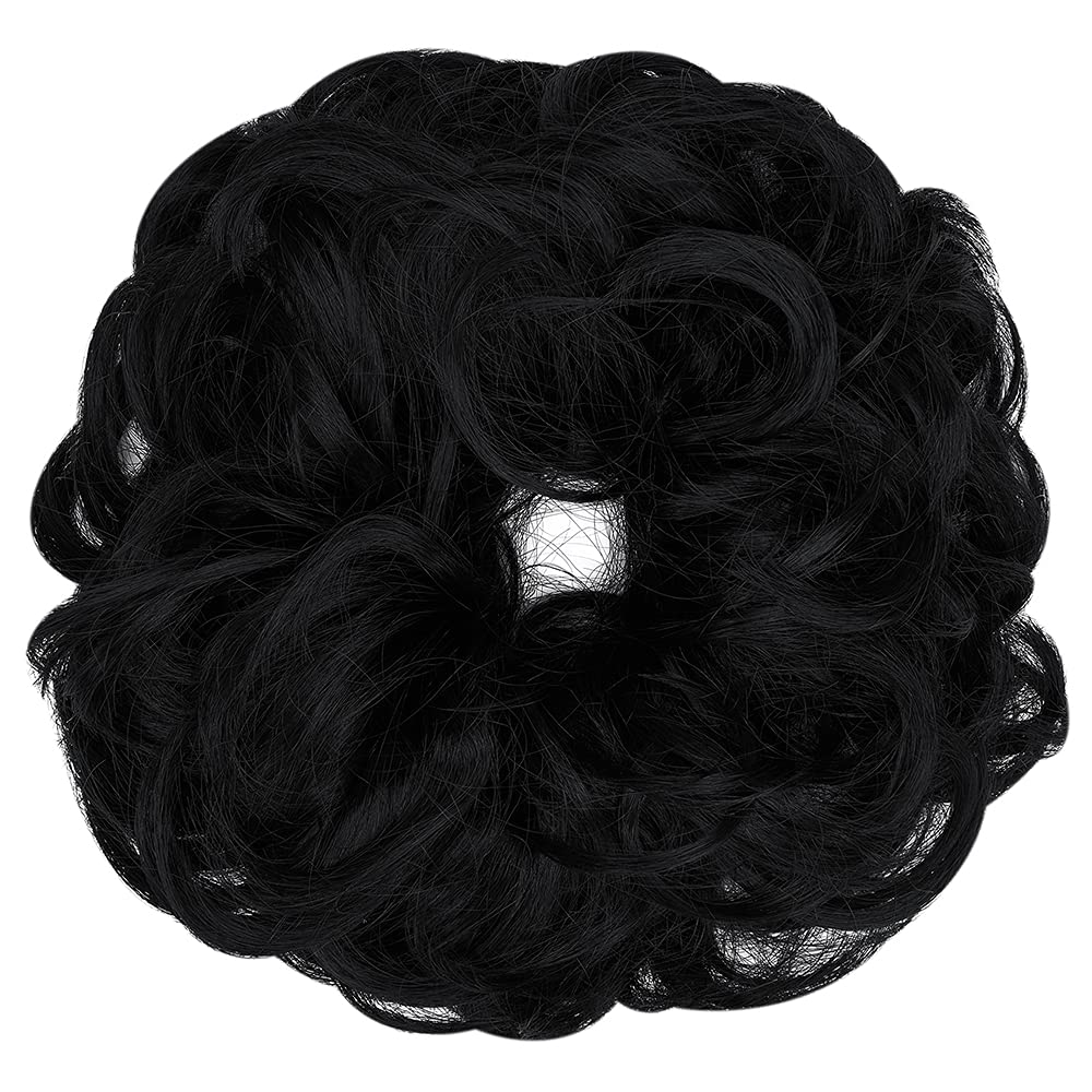 Extensiones de cabello de moño desordenado, rizado, ondulado, recogido, sintético, para coleta, accesorios para el cabello para mujeres y niñas