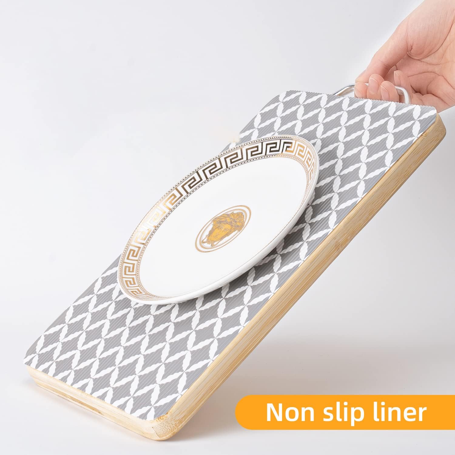 Revestimiento de estante para armarios de cocina, 12 pulgadas x 30 pies, no adhesivo, rollo de revestimiento de cajones de cocina para