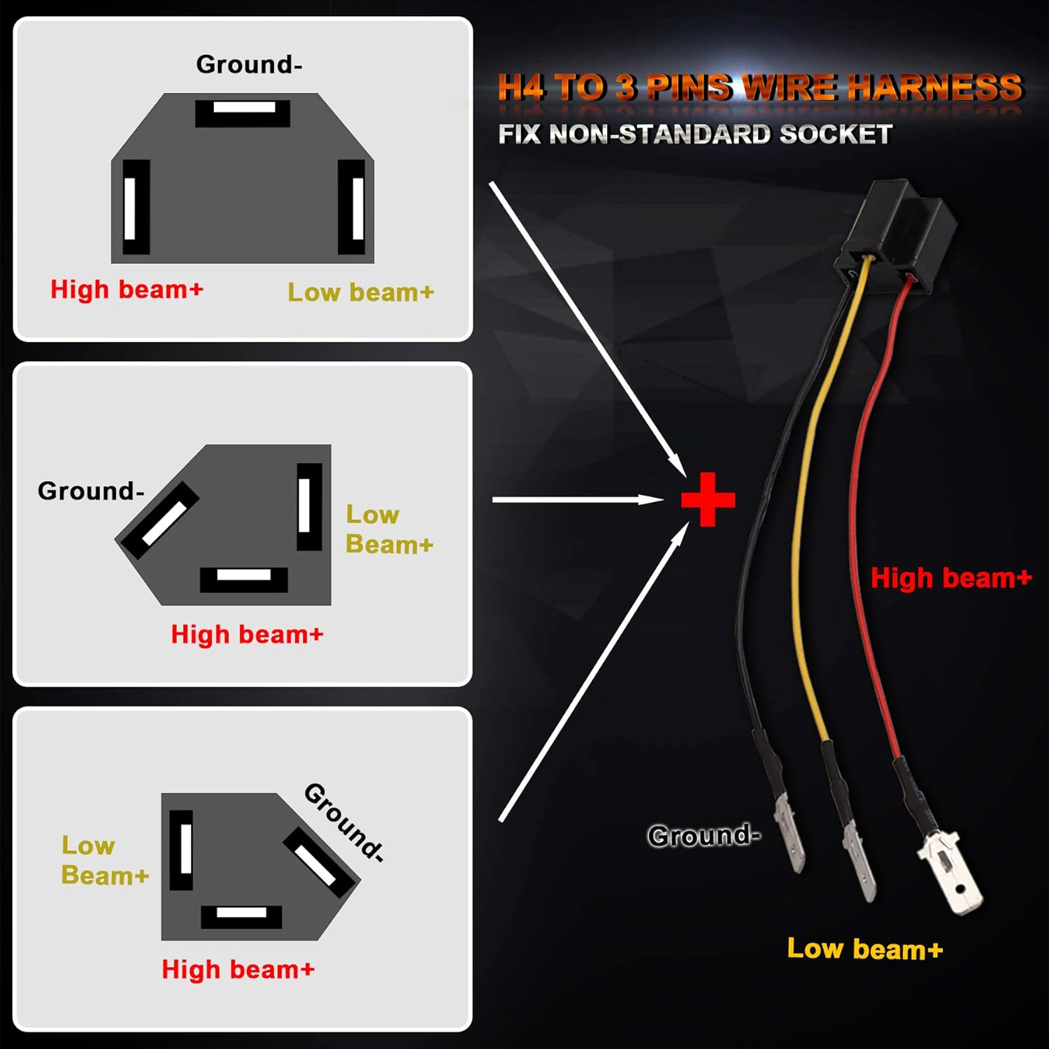 Faros delanteros LED 7×6 55W cuadrados 5×7 pulgadas con flecha blanca y ámbar DRL señal de giro secuencial dinámica para Wrangler YJ XJ Toyota GMC