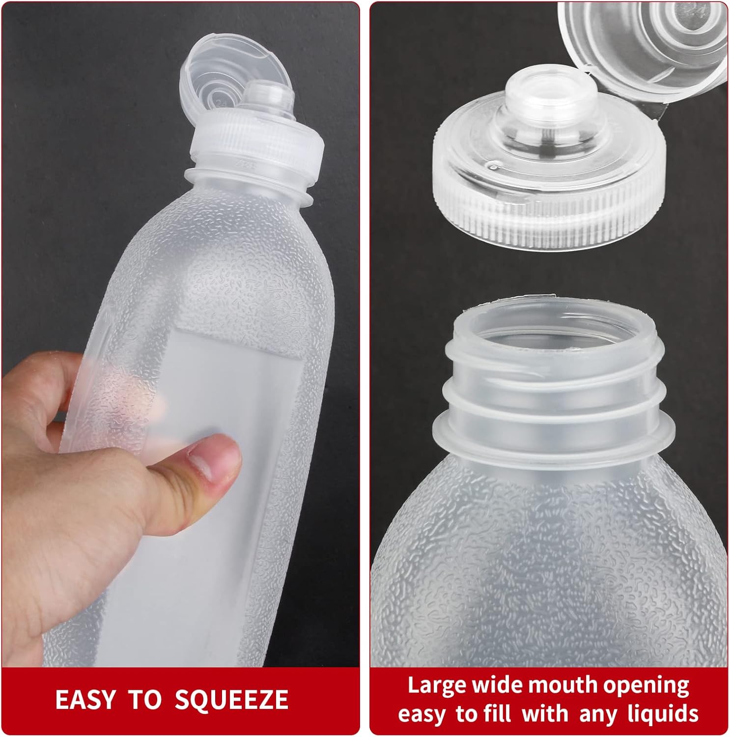 Botellas exprimibles para condimentos, sin BPA, botellas exprimibles para salsas, dispensador de aceite de oliva, botellas de salsa de tomate