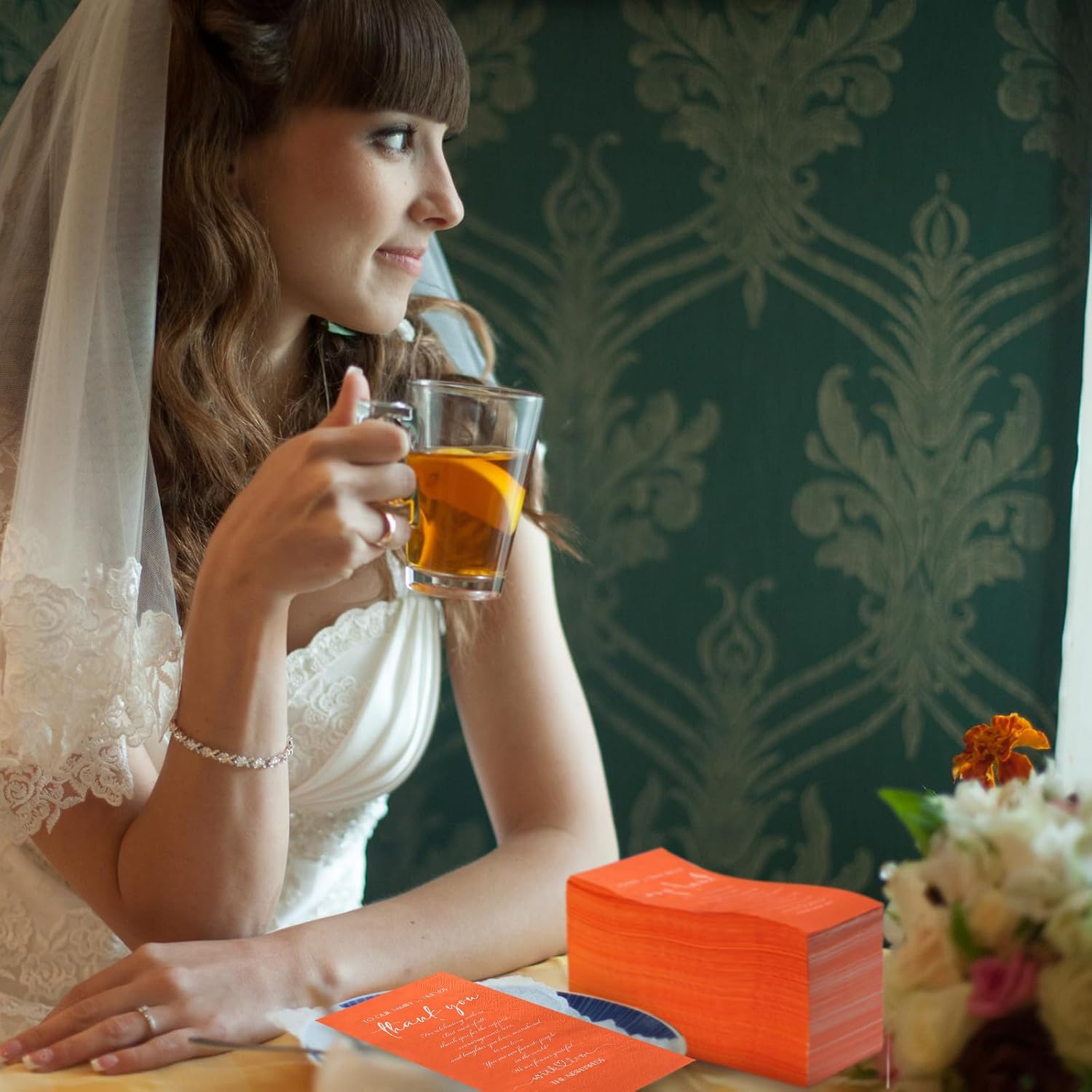 200 servilletas de boda lisas de agradecimiento para recién casados a familiares amigos, invitados, 3 capas, pañuelos faciales, paquete de