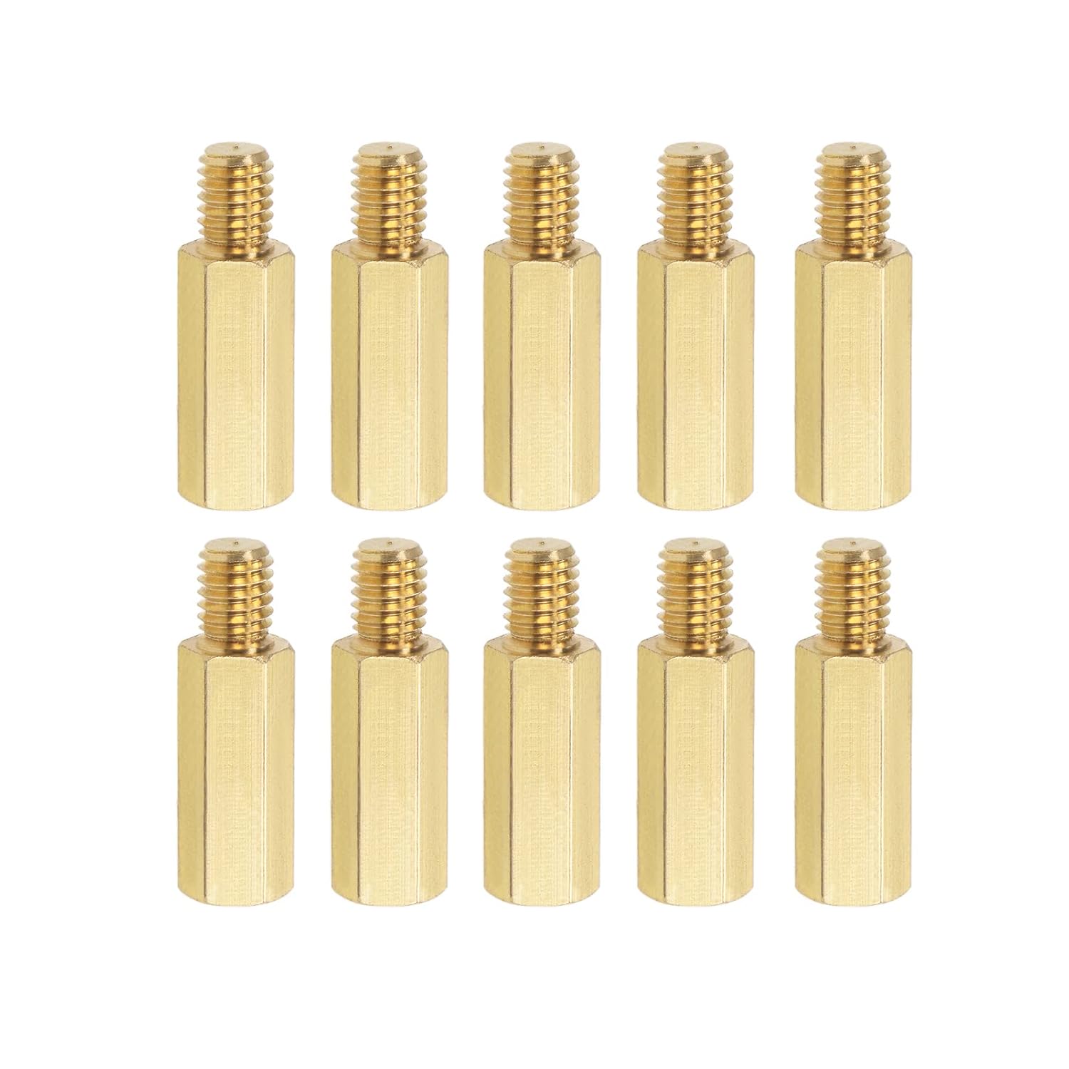 YOKIVE 10 tornillos de separación M6, separadores hexagonales de latón para PCB, mantienen la altura consistente, ideal para placa base (tono
