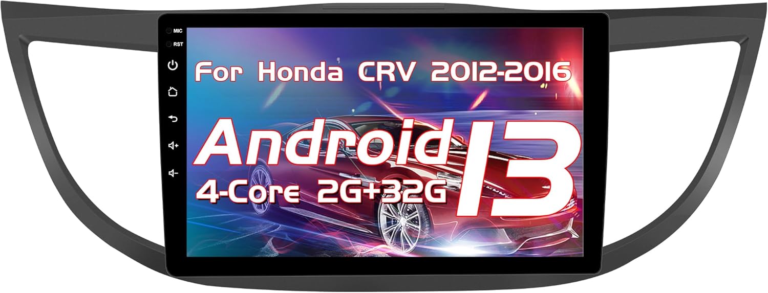 Android 13 Radio de coche estéreo para Honda CRV 2012 2013 2014 2015 2016, 10.1 “HD pantalla táctil 2G RAM 32G ROM Andriod 13.0 navegación GPS