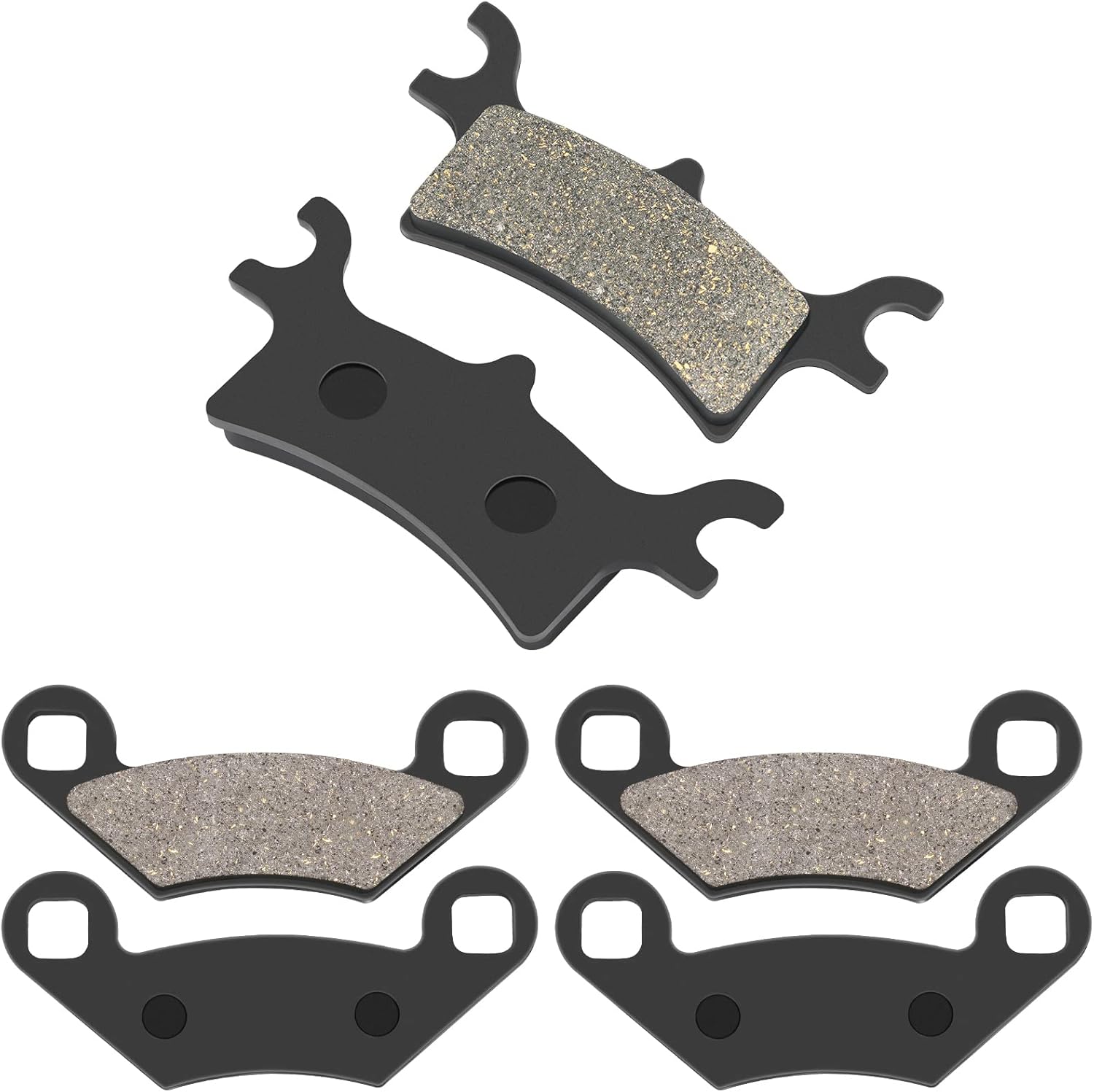 AHL Pastillas de freno delanteras y traseras para Polaris 500 Sportsman HOEFI 2003-2008 500 Sportsman X2 2006-2008 500 Scrambler 4×4 2005-2012 600