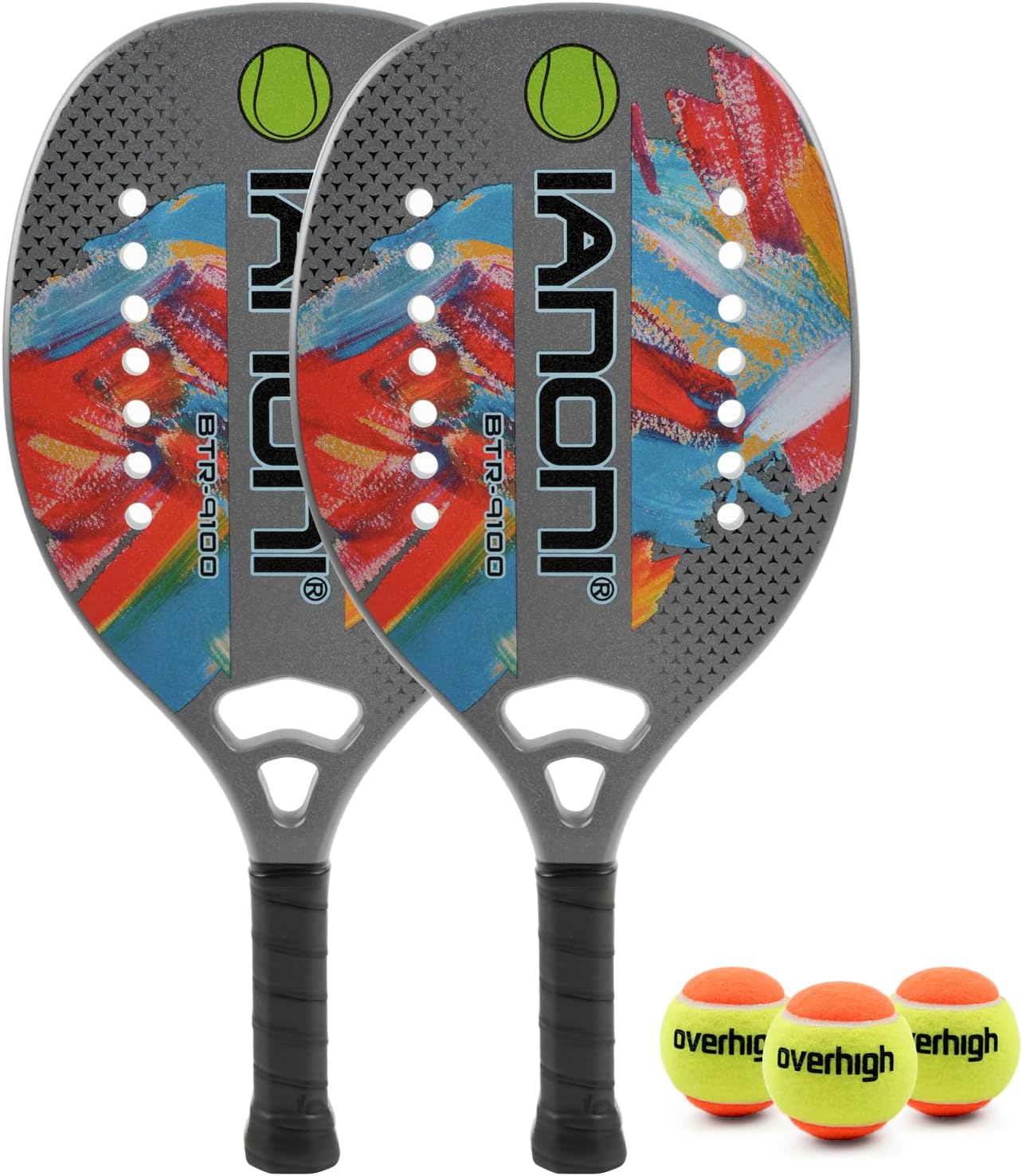 Pádel de tenis de playa Raqueta de tenis de playa Fibra de carbono con núcleo de espuma de memoria EVA Palas de tenis