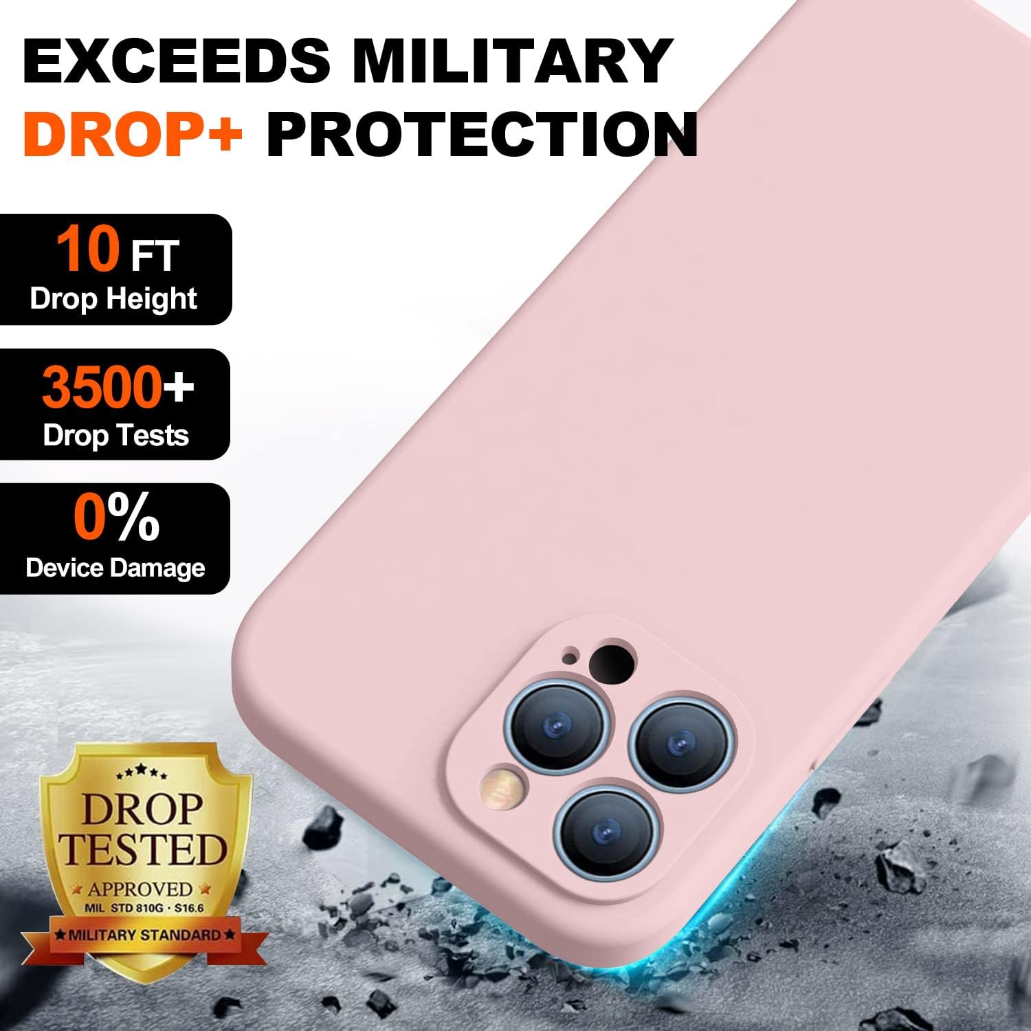 Funda compatible con iPhone 14 Pro para mujer, con 2 protectores de pantalla de vidrio templado 9H, protección de cámara forro de microfibra Funda
